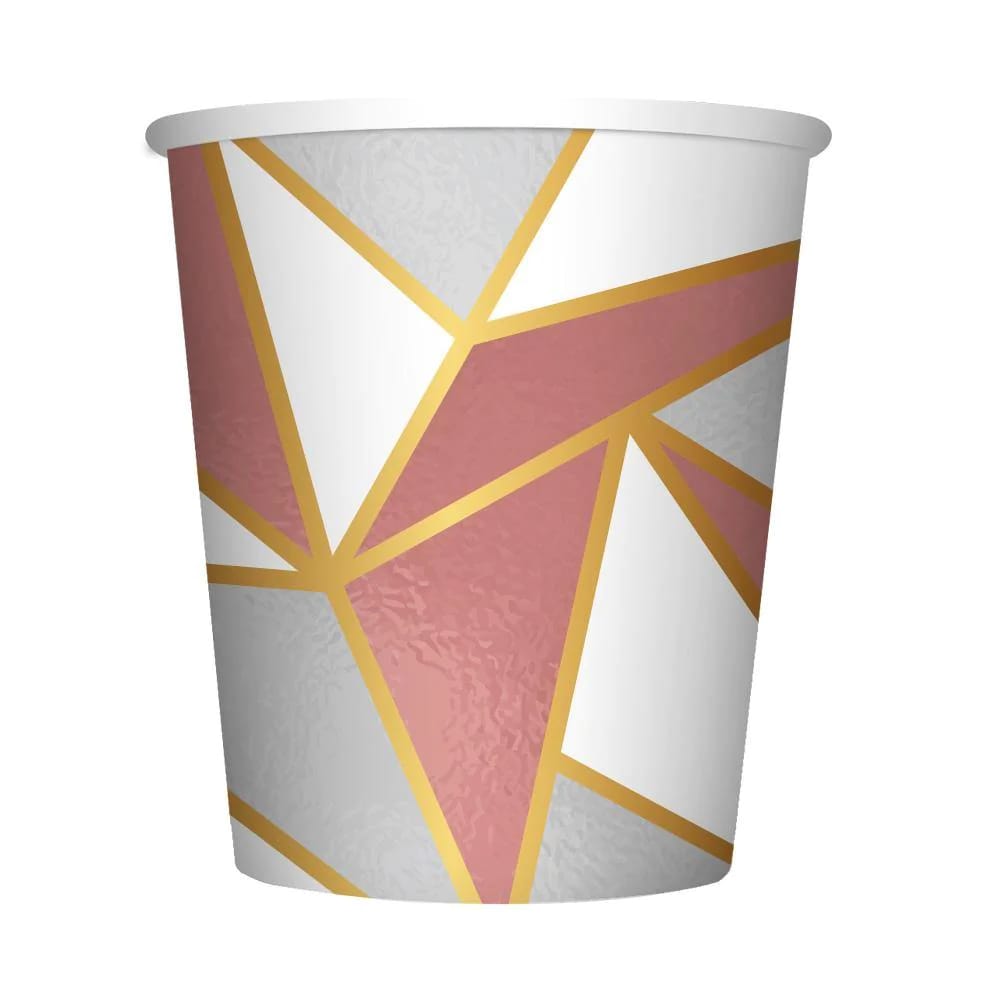 Vaso fiesta geométrico deluxe x 8 unidades Sempertex