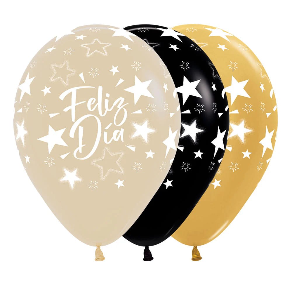 Globo Feliz Dia Estrella Fashion R12 x 50 unidaes Sempertex