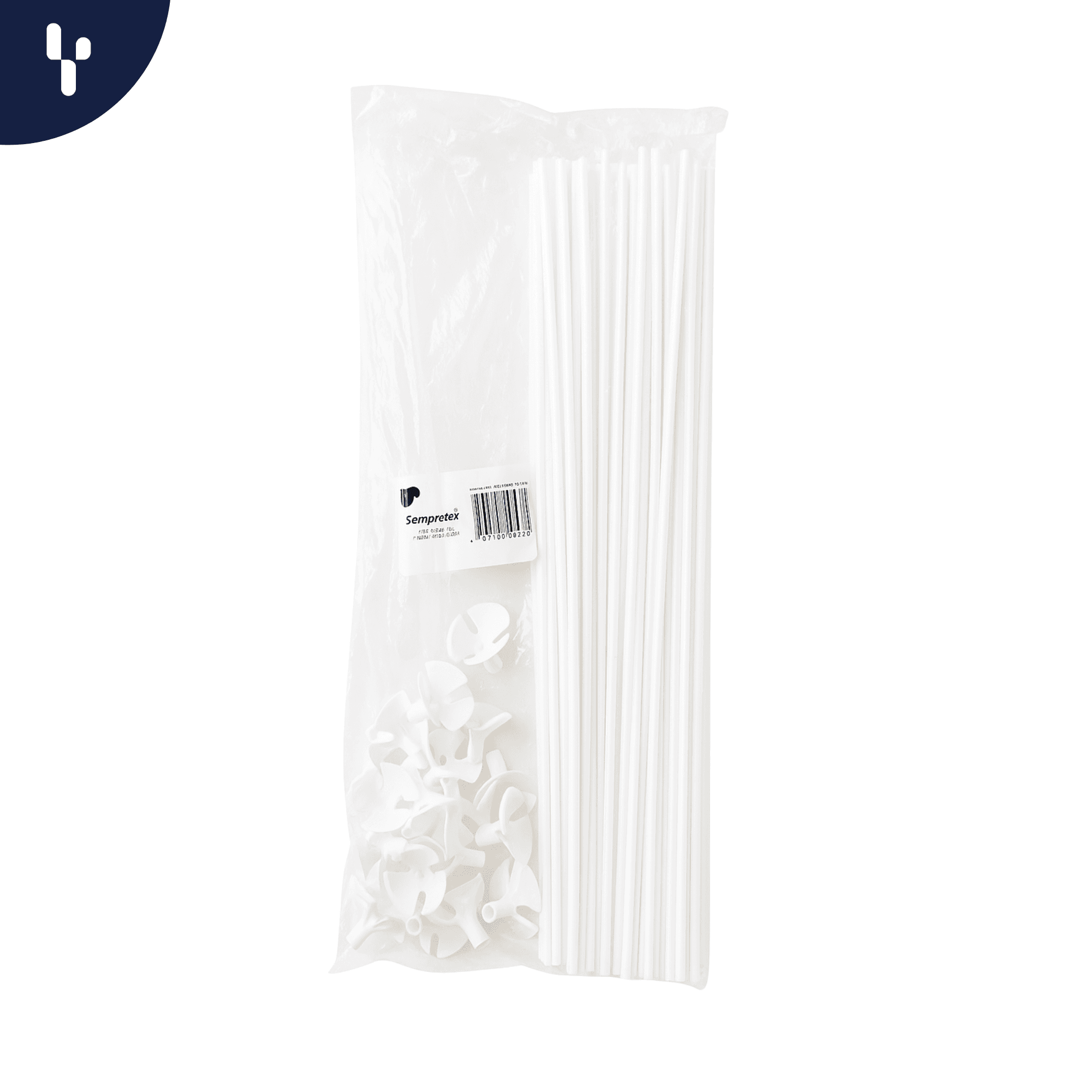 images Soporte de Globo Latex sin Base Inferior X48 Color Blanco - Imagen 1