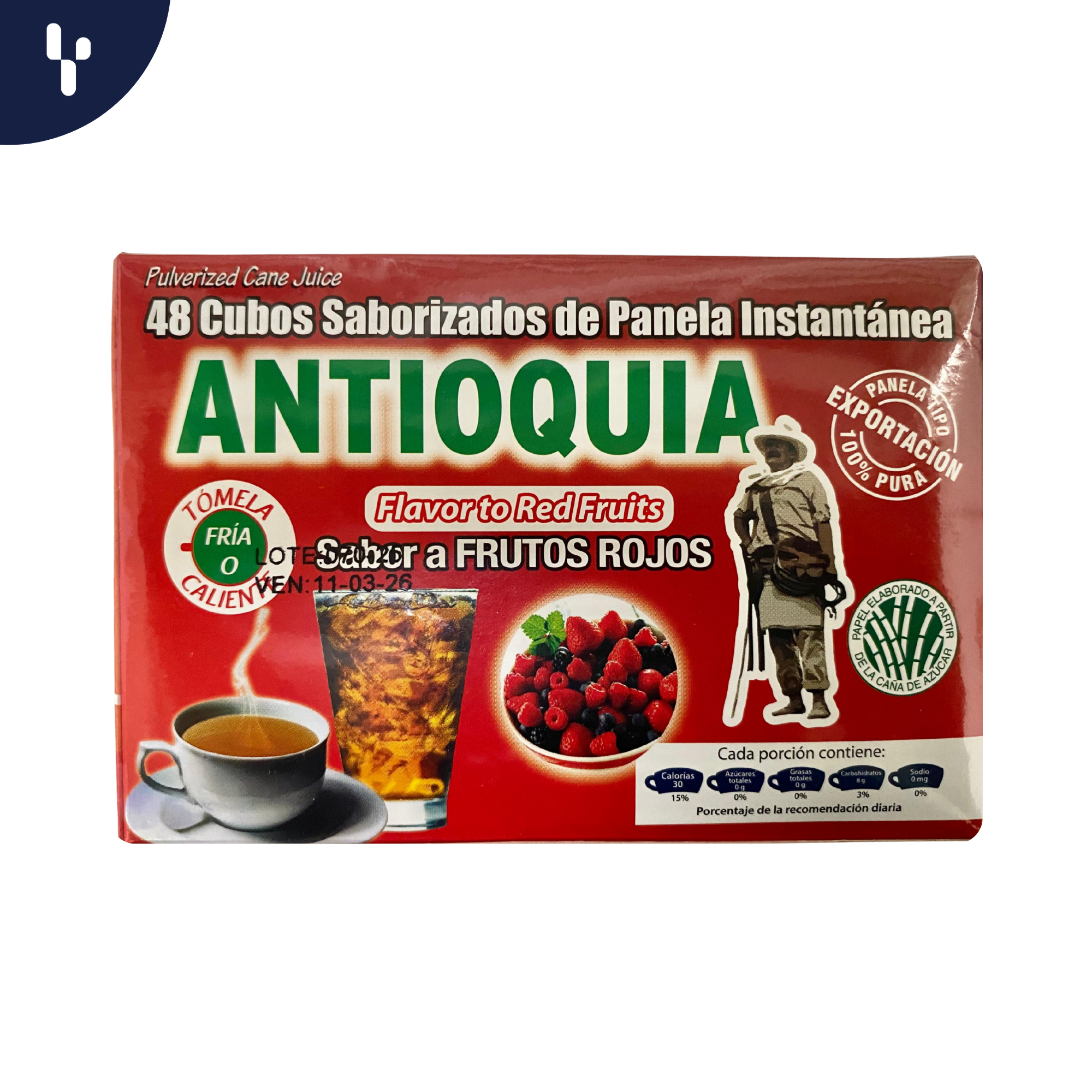 Aromatica El Trapiche Cubo X48 Frutos Rojos 