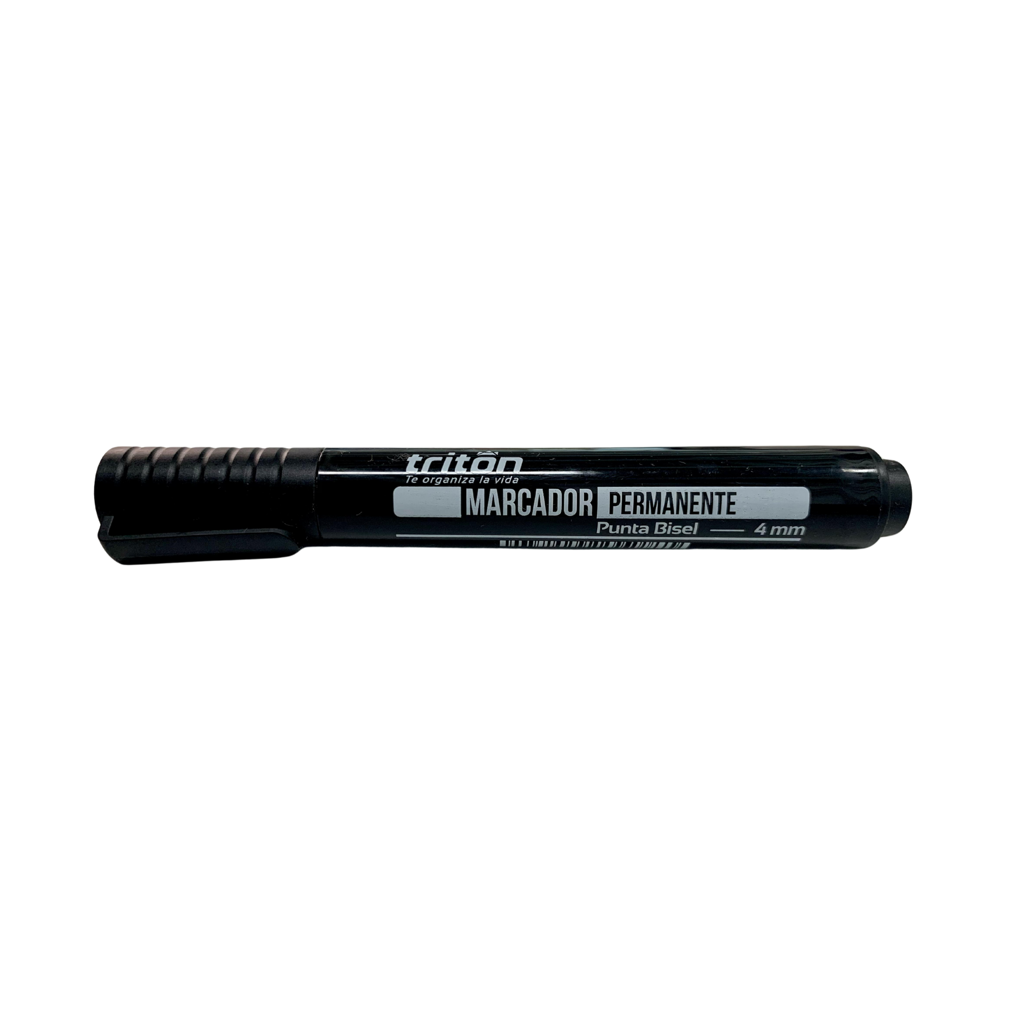 Marcador Triton Permanente Negro 4MM punta biselada 