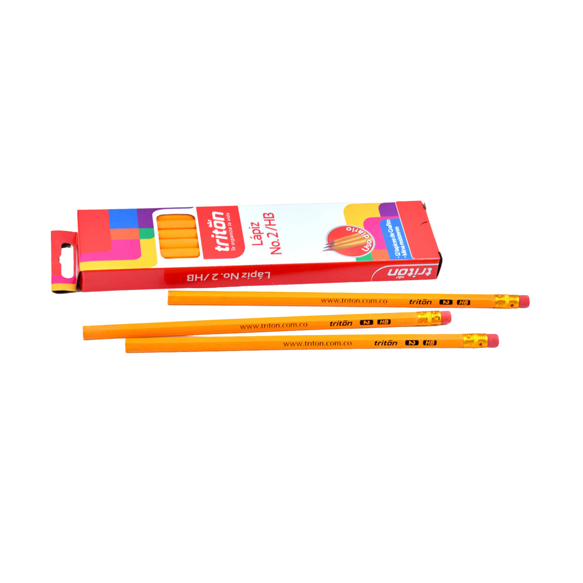 Lápiz Tritón 2HB X12 