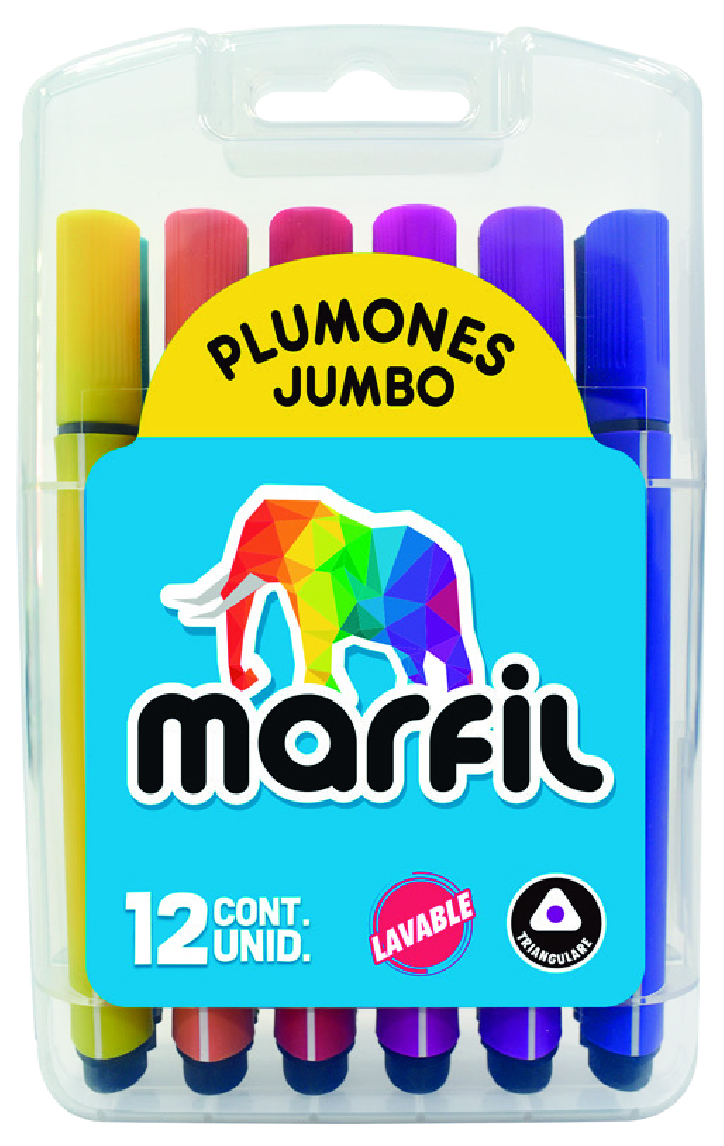 Plumones Marfil Jumbo X12 lavables