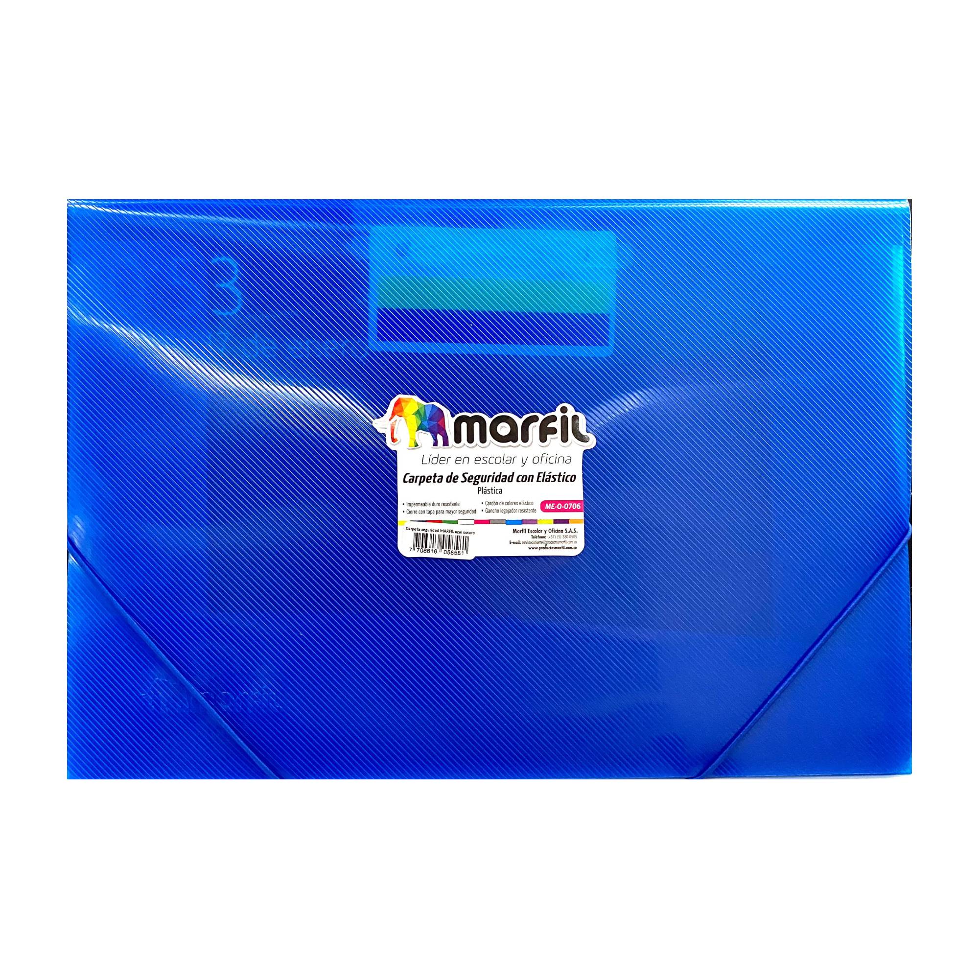 Carpeta Marfil oficio de seguridad Azul