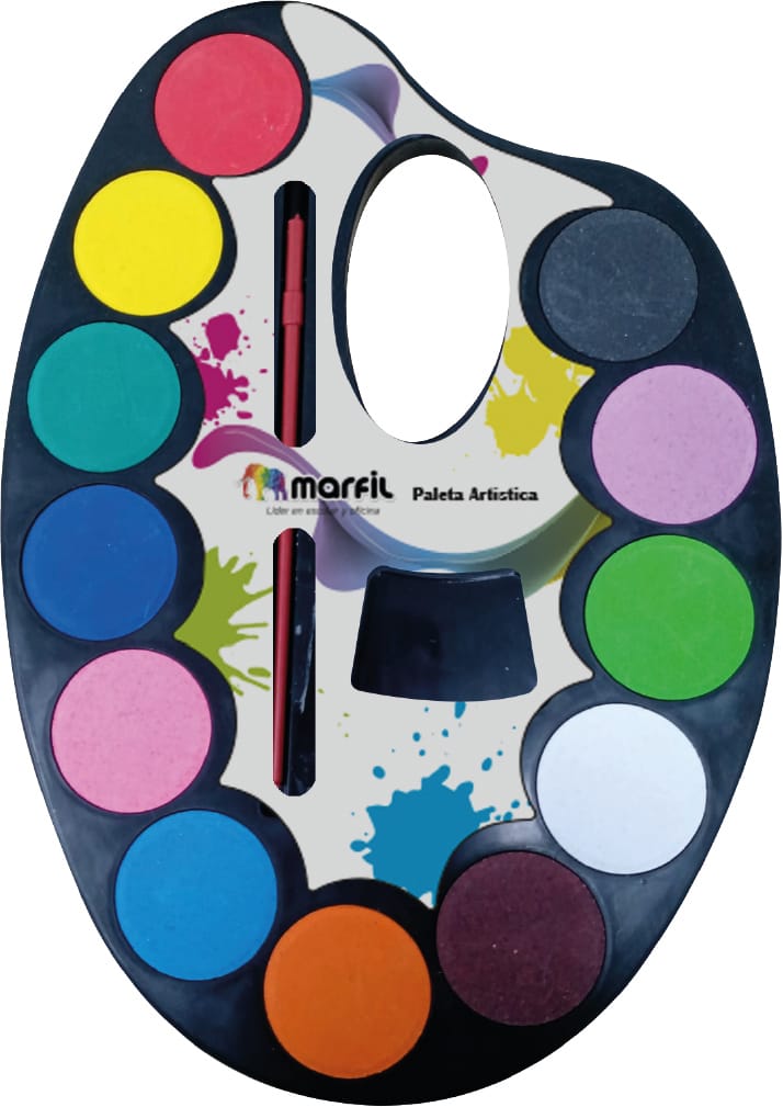 Acuarela Marfil 12 colores+Pincel