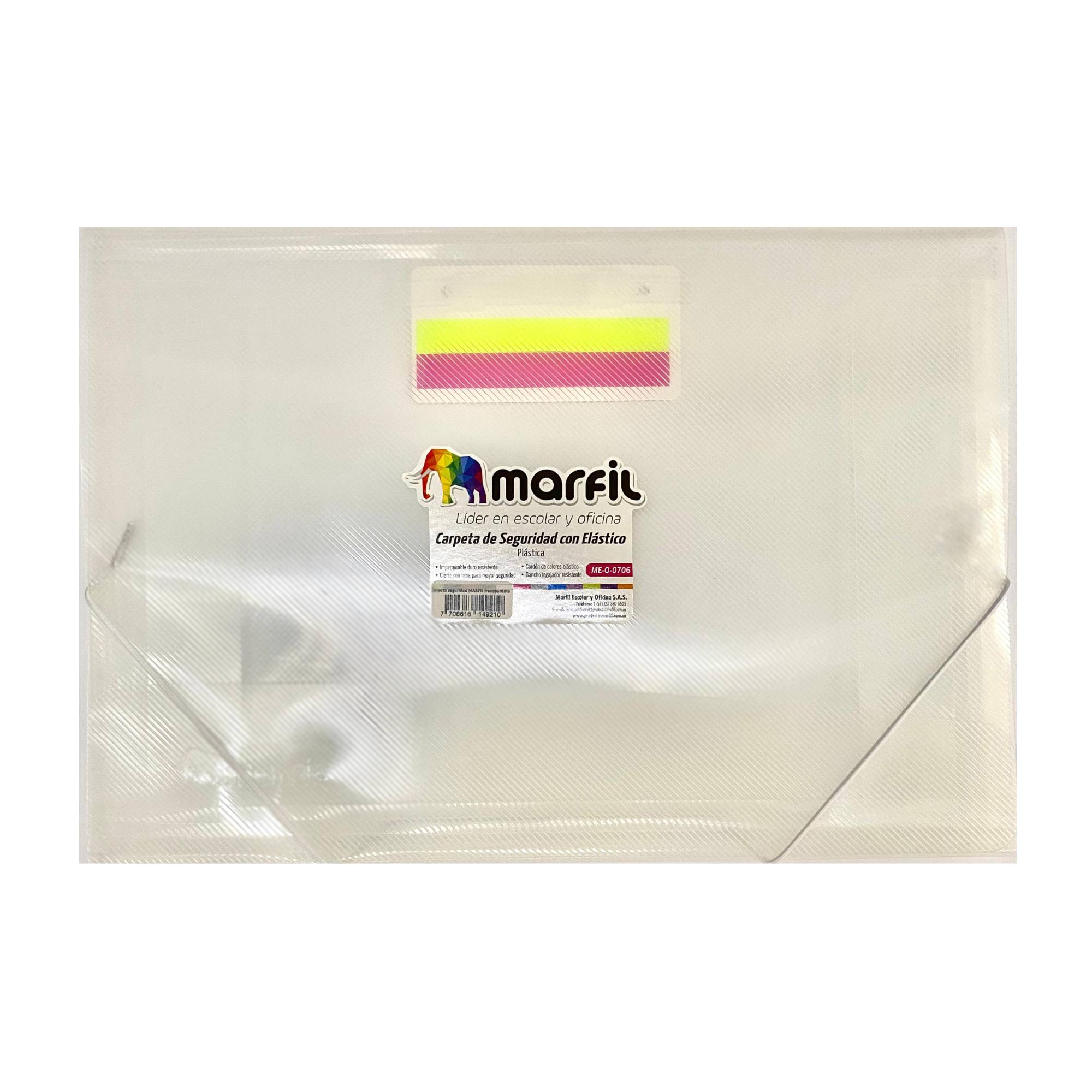 Carpeta Marfil oficio de seguridad Transparente 