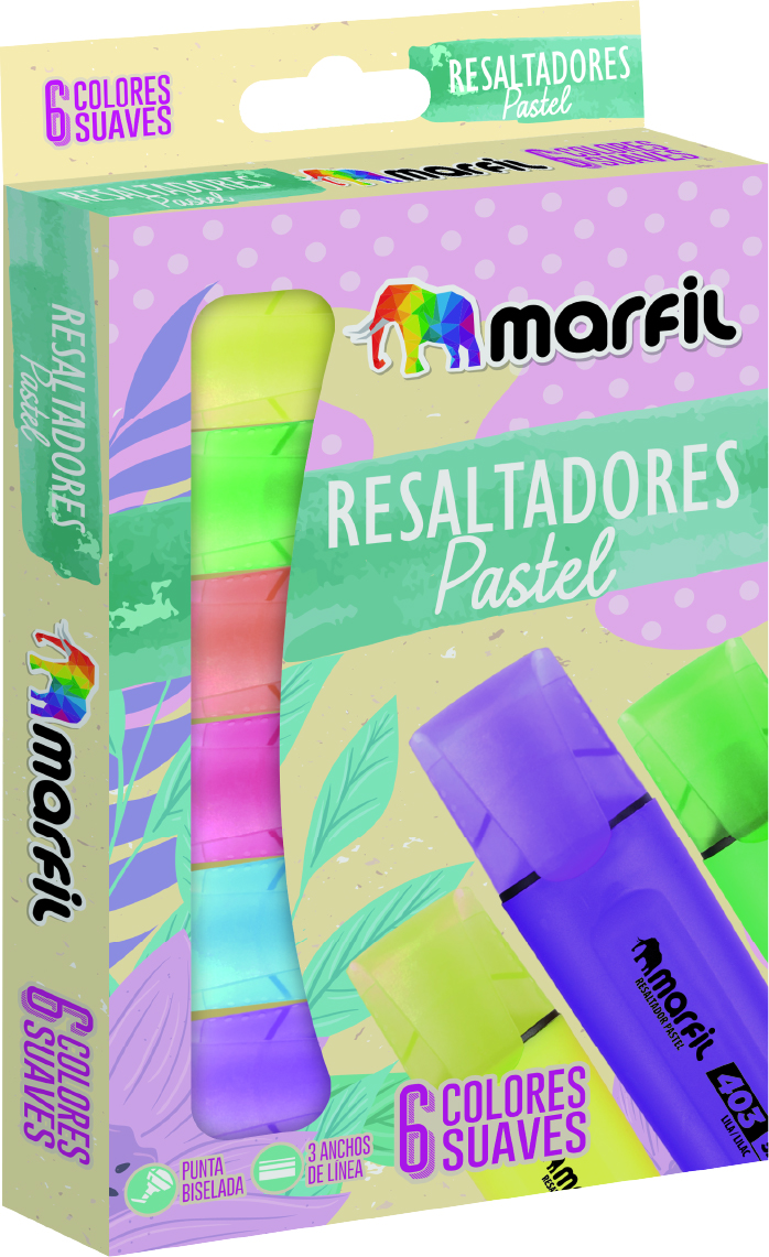 images Resaltador Marfil plano pastel X6 MEO1403 - Imagen 1