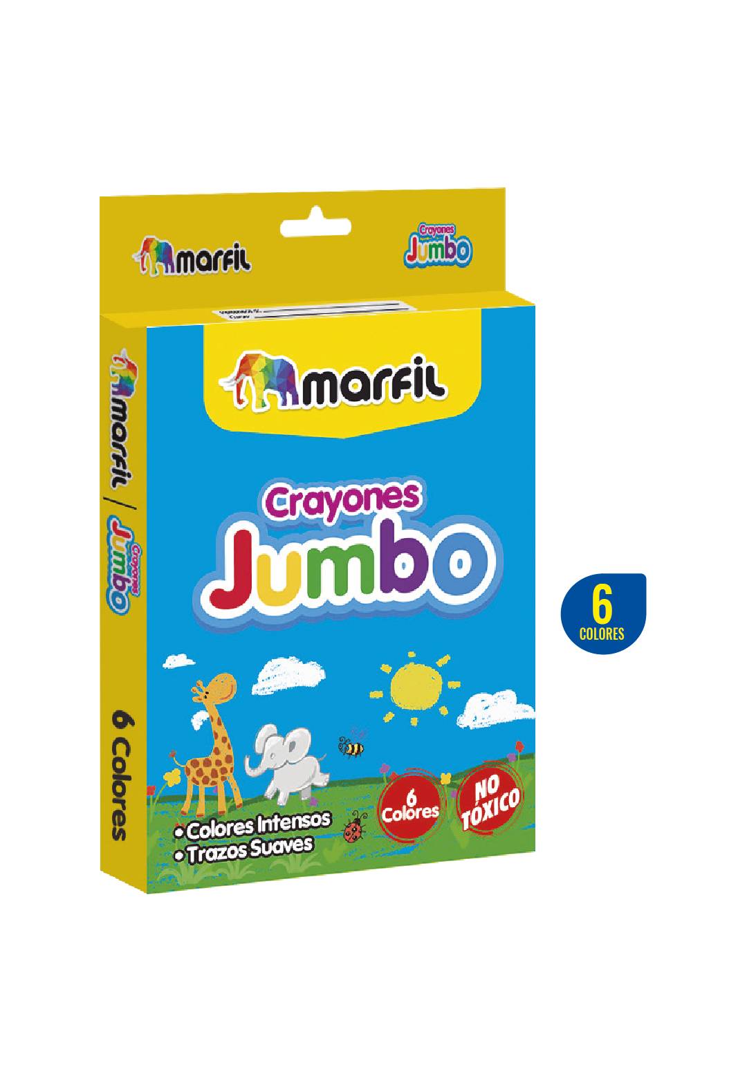 Crayones Marfil Jumbo X6 Colores