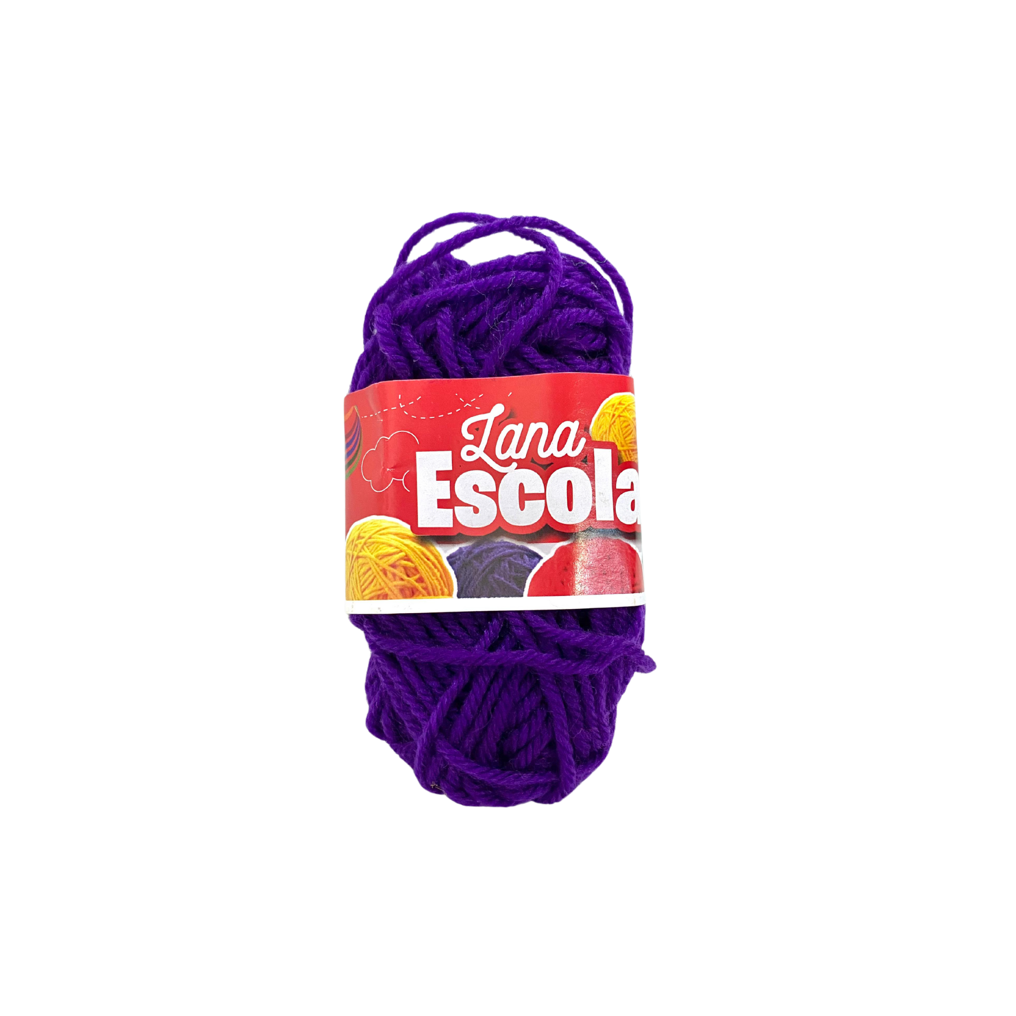 Lana Escolar Marfil Morado