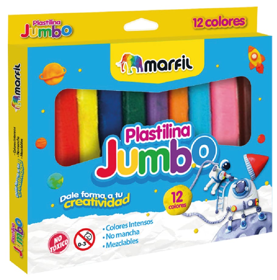 images Plastilina Marfil Jumbo X12 - Imagen 1