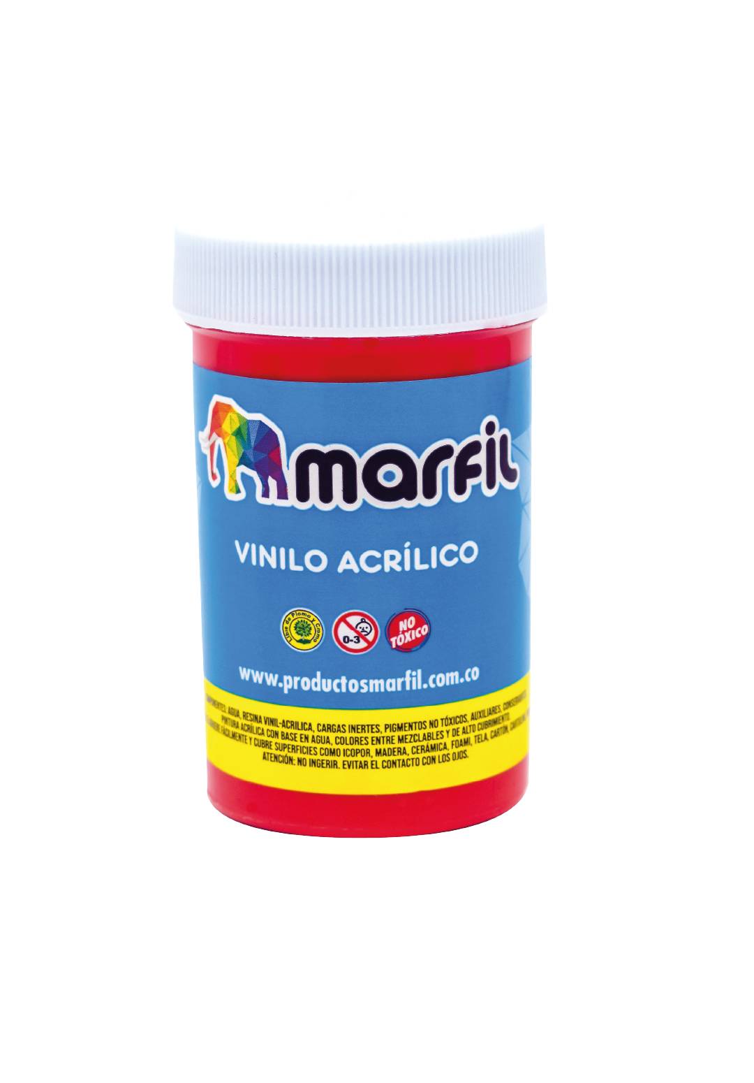 Vinilo Acrílico Marfil 150g Rojo 