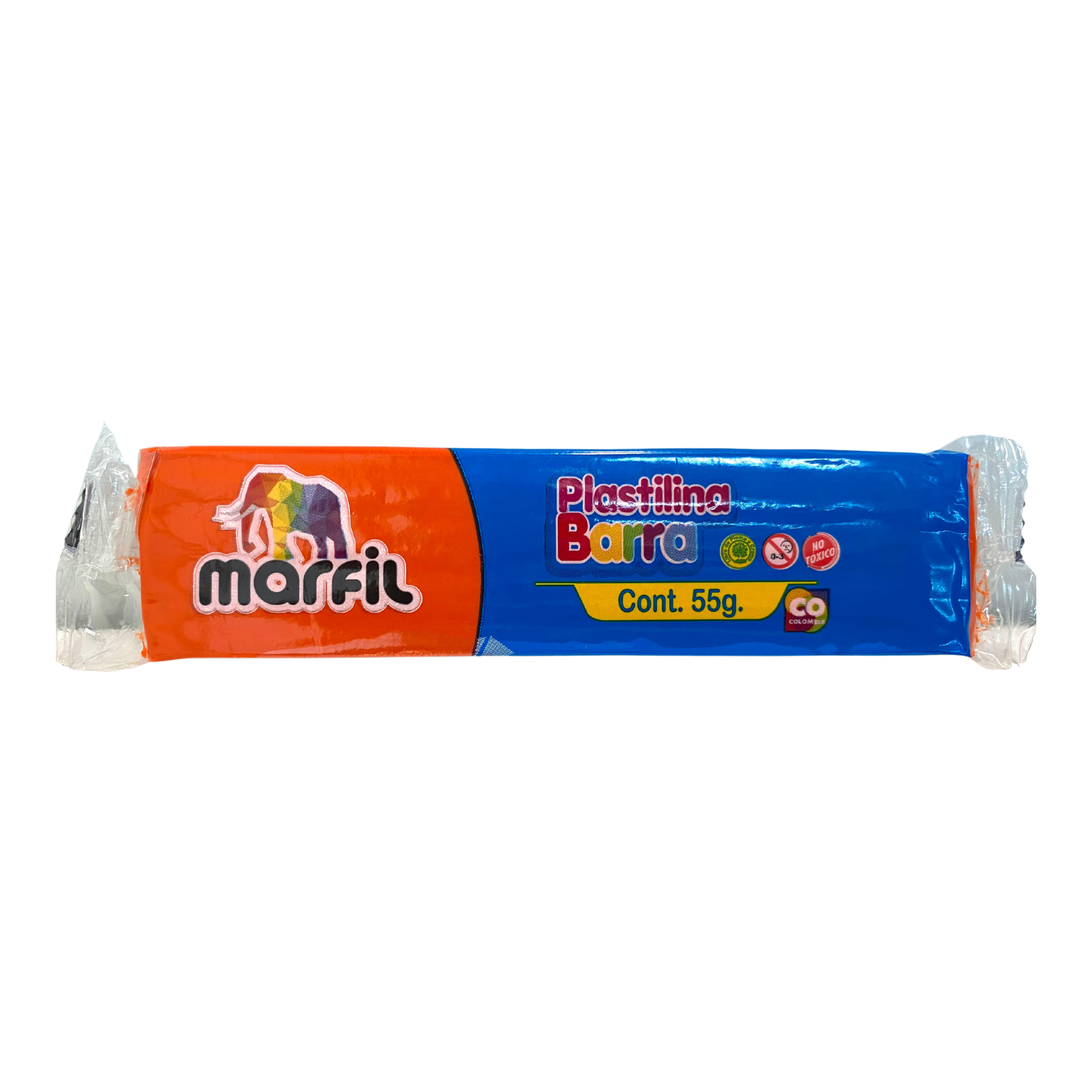 images Plastilina en Barra Marfil 55Gr Color Naranja - Imagen 1
