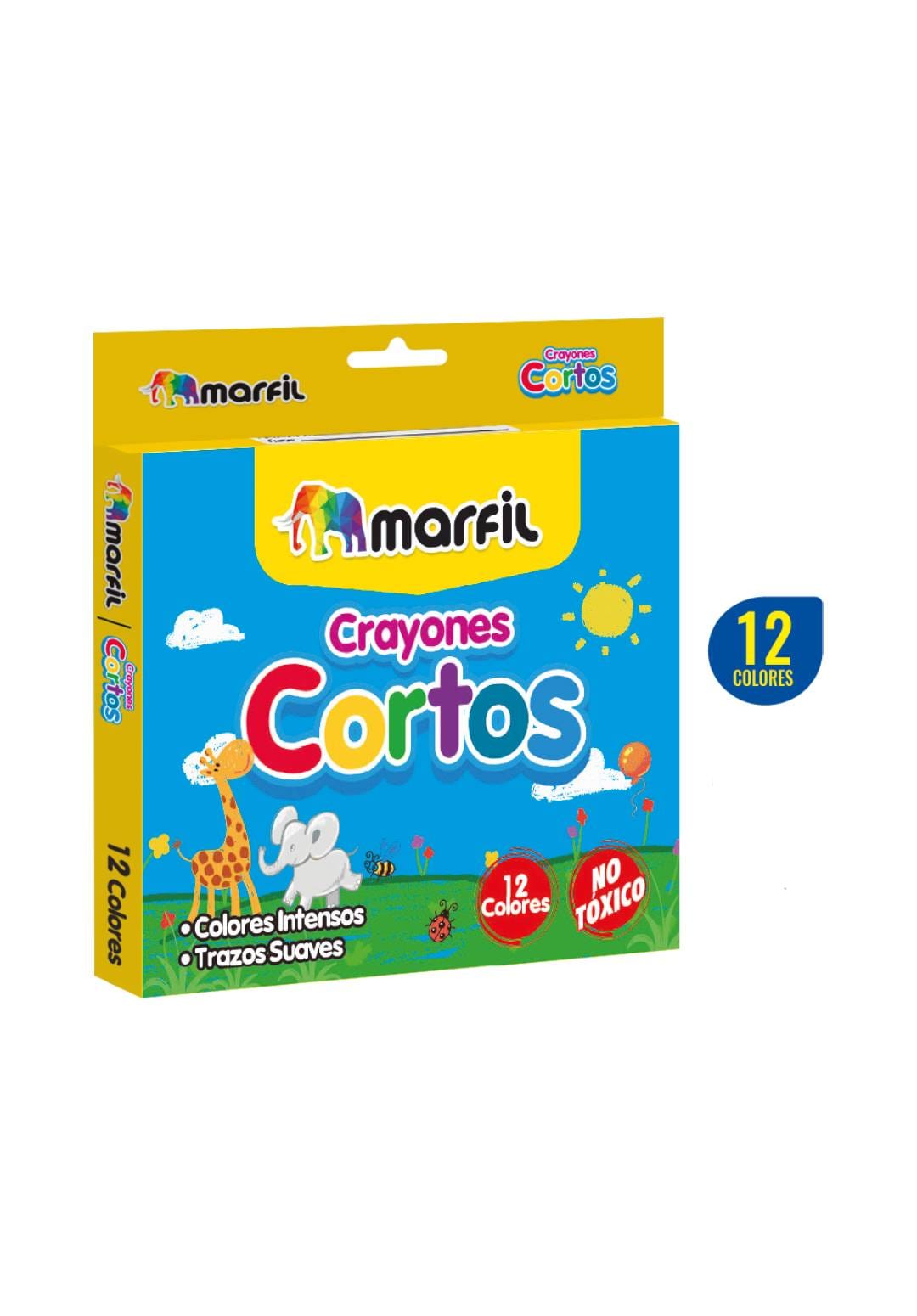 Creyones Marfil cortos X12