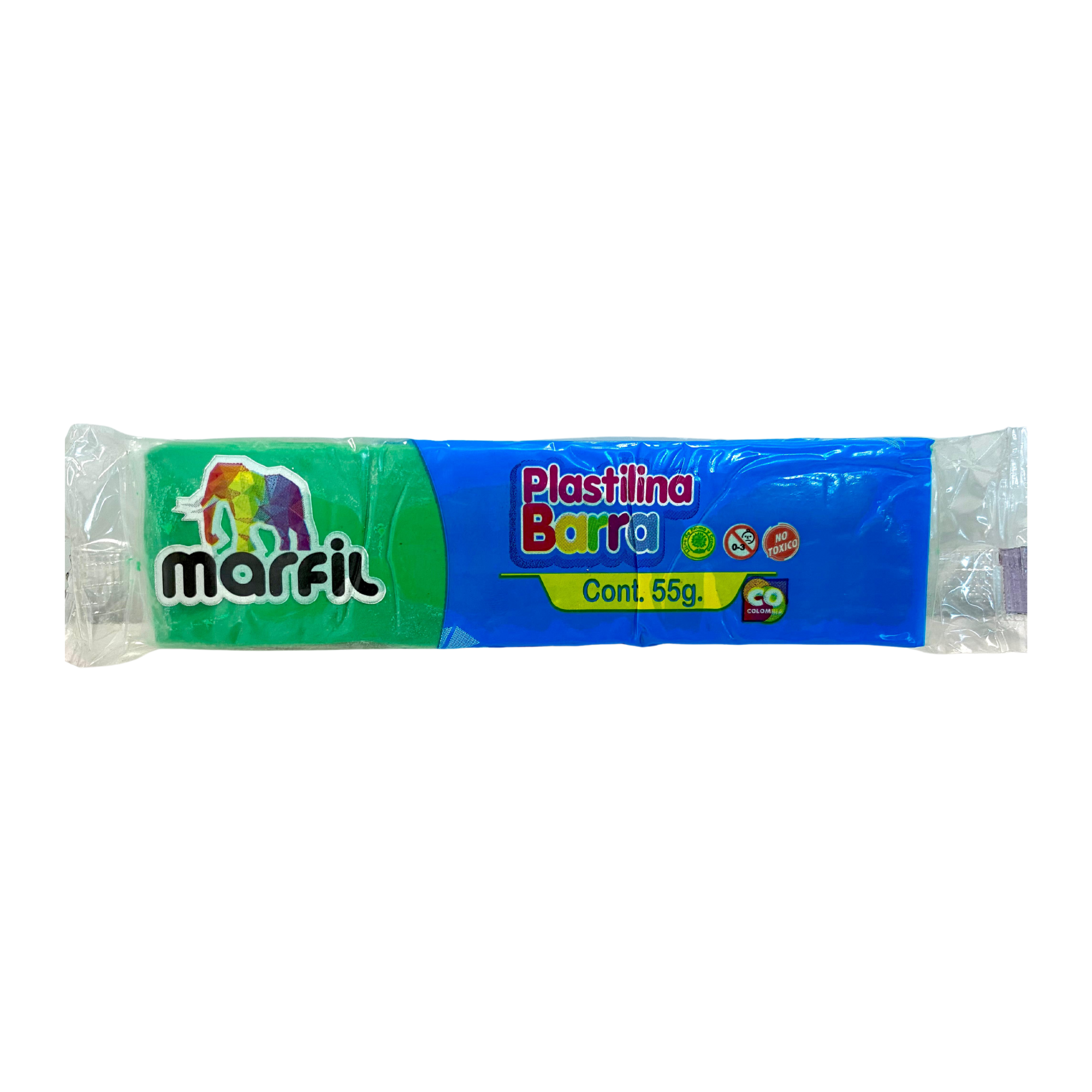 images Plastilina en Barra Marfil 55Gr Color Verde - Imagen 1