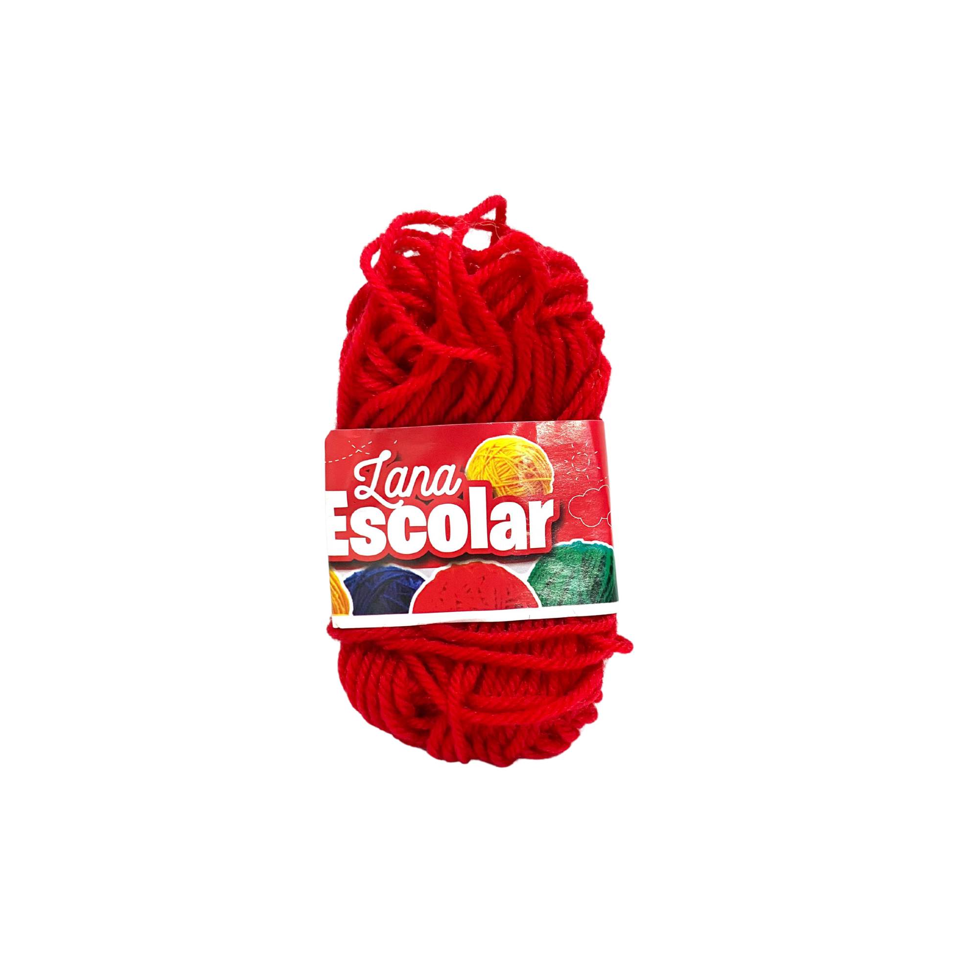 Lana Escolar Marfil Rojo