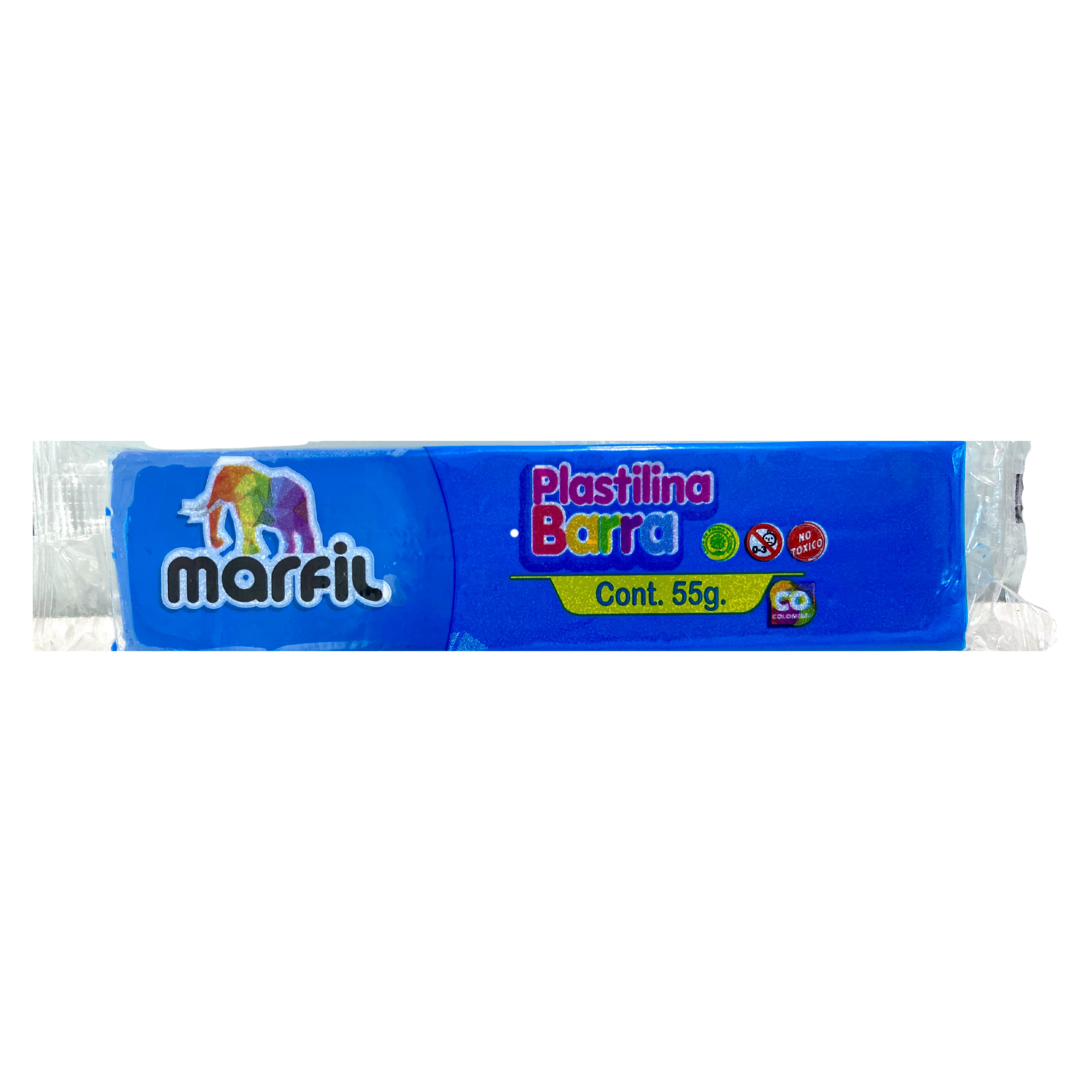 Plastilina en Barra Marfil 55Gr Color Azul