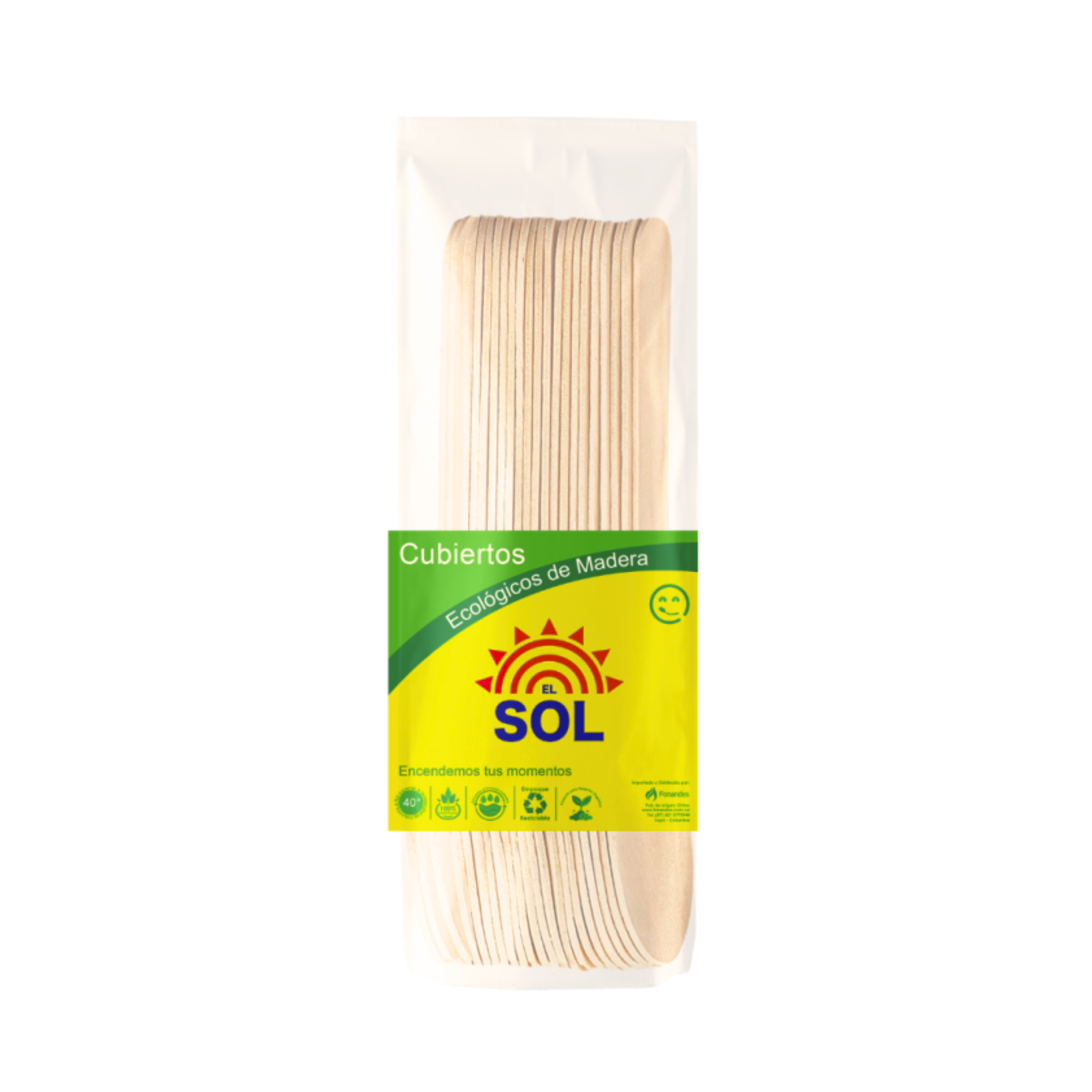 Cuchara El sol Madera pequeña X20 