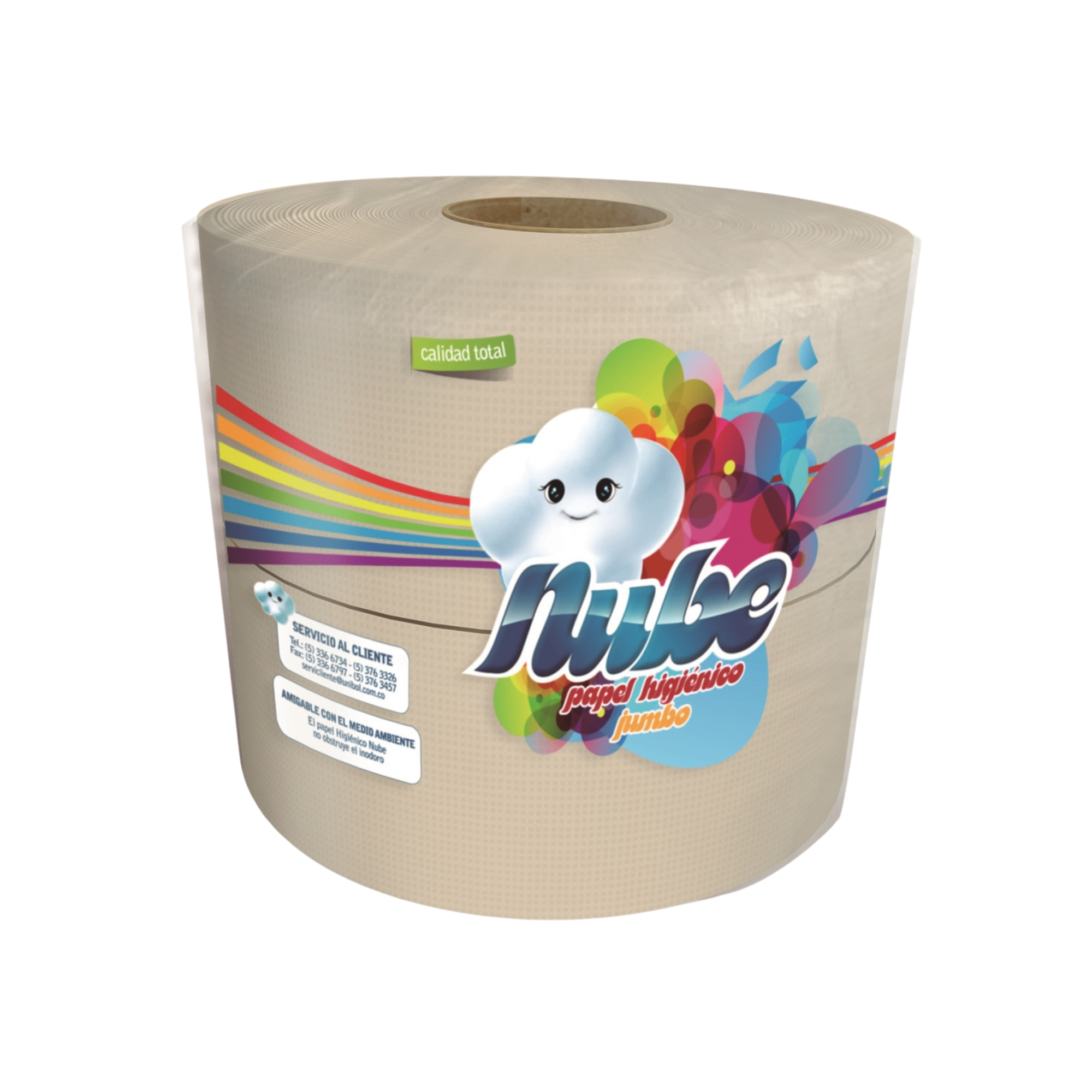 Papel Higiénico Nube Jumbo X2 Natural X400Mt 