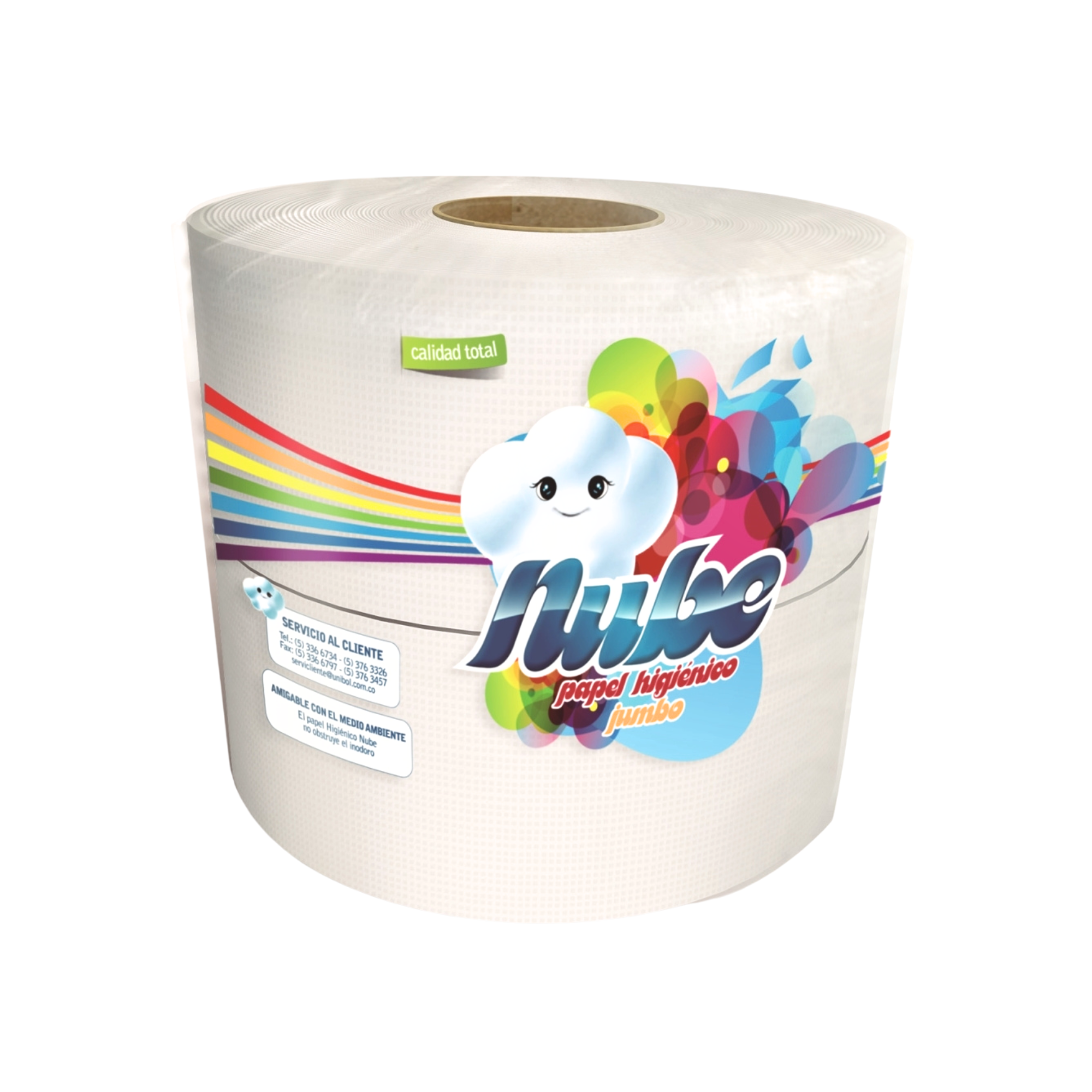 Papel Higiénico Nube Jumbo X2 Blanco X400Mt