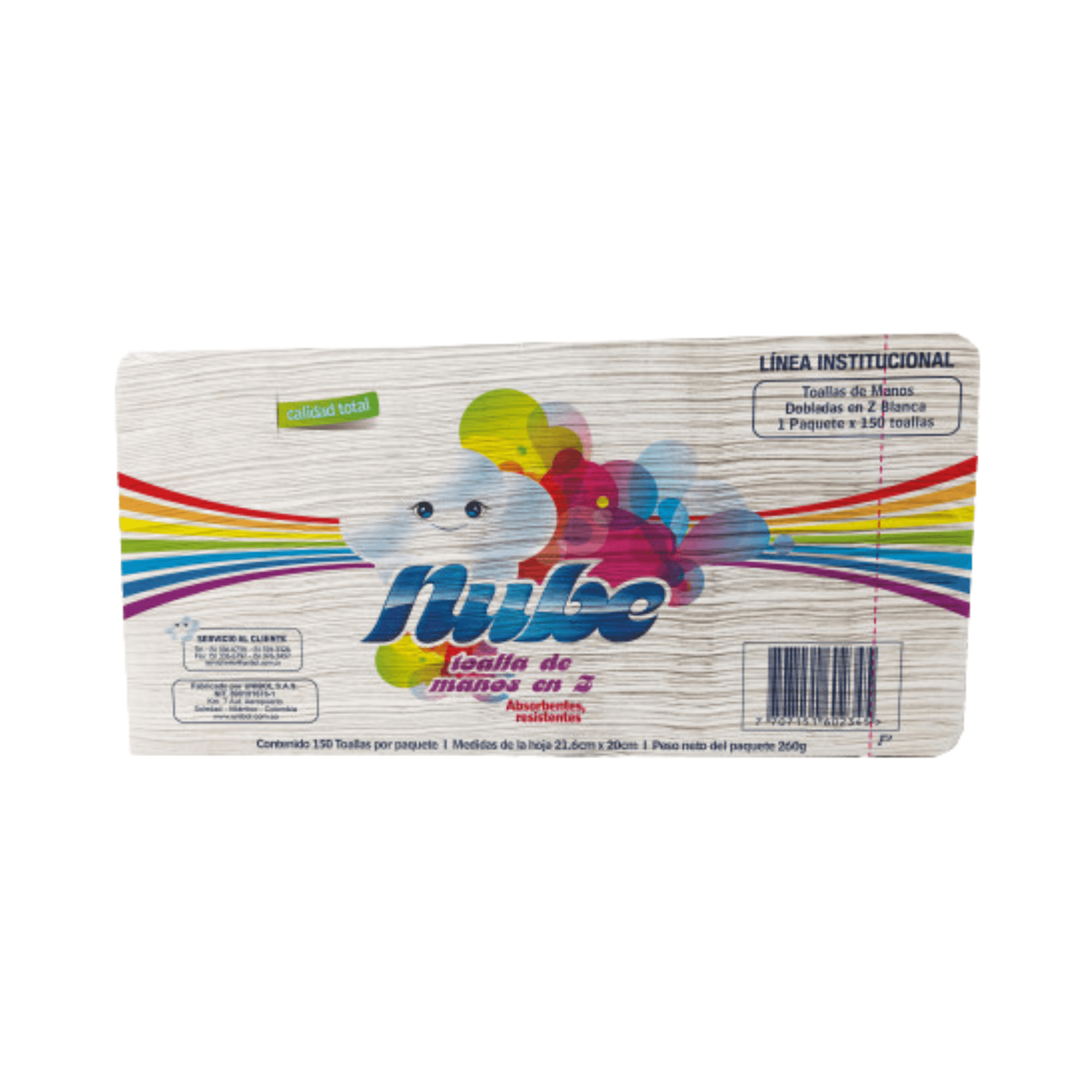 Toalla Z Blanca x 150 hojas doble hoja Nube