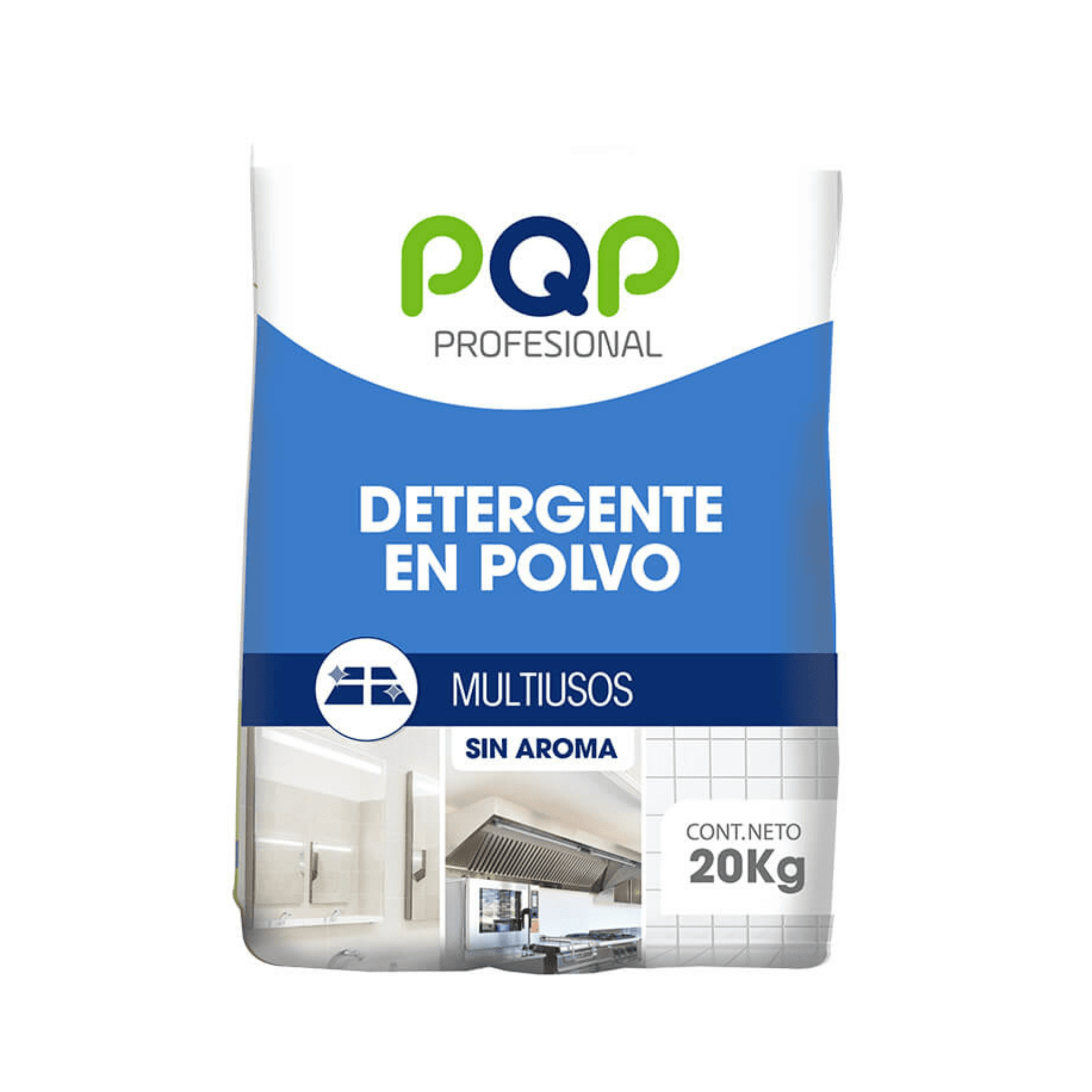 Detergente PQP Multiusos en polvo 20KL Sin aroma