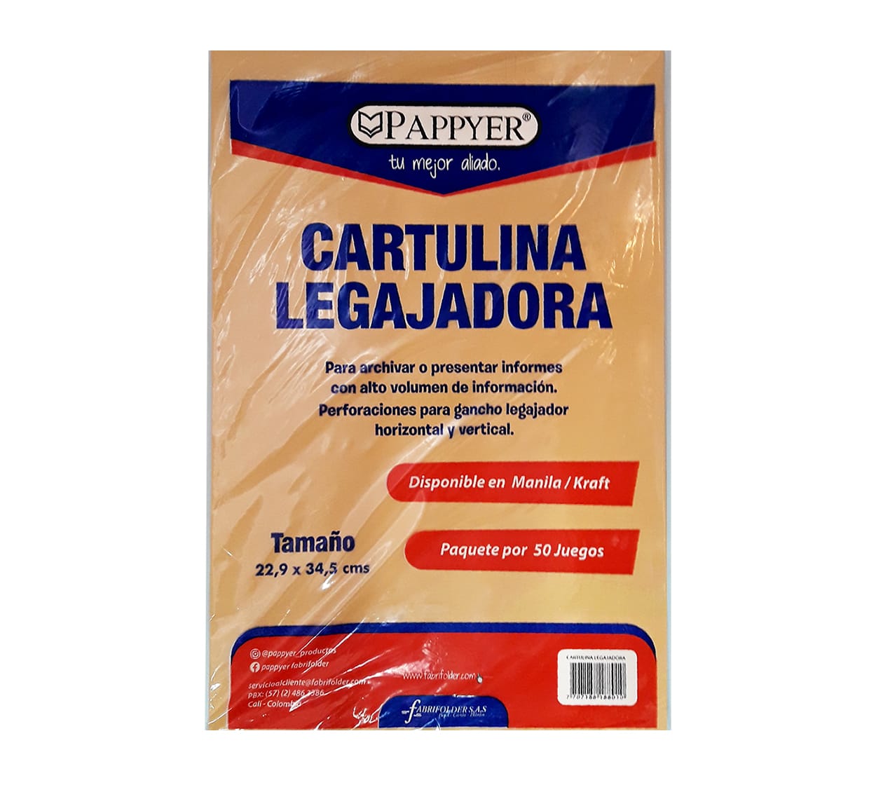 Cartulina legajadora X50