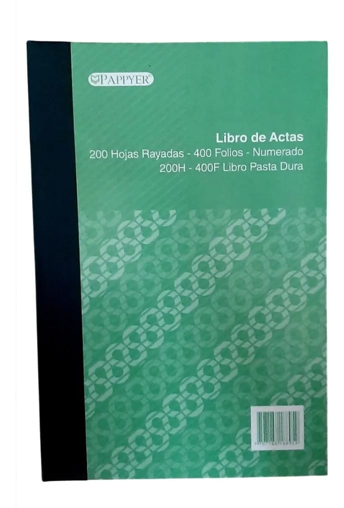 Libro De Actas 400 Folios x 200 Hojas Pasta Dura Fabrifolder