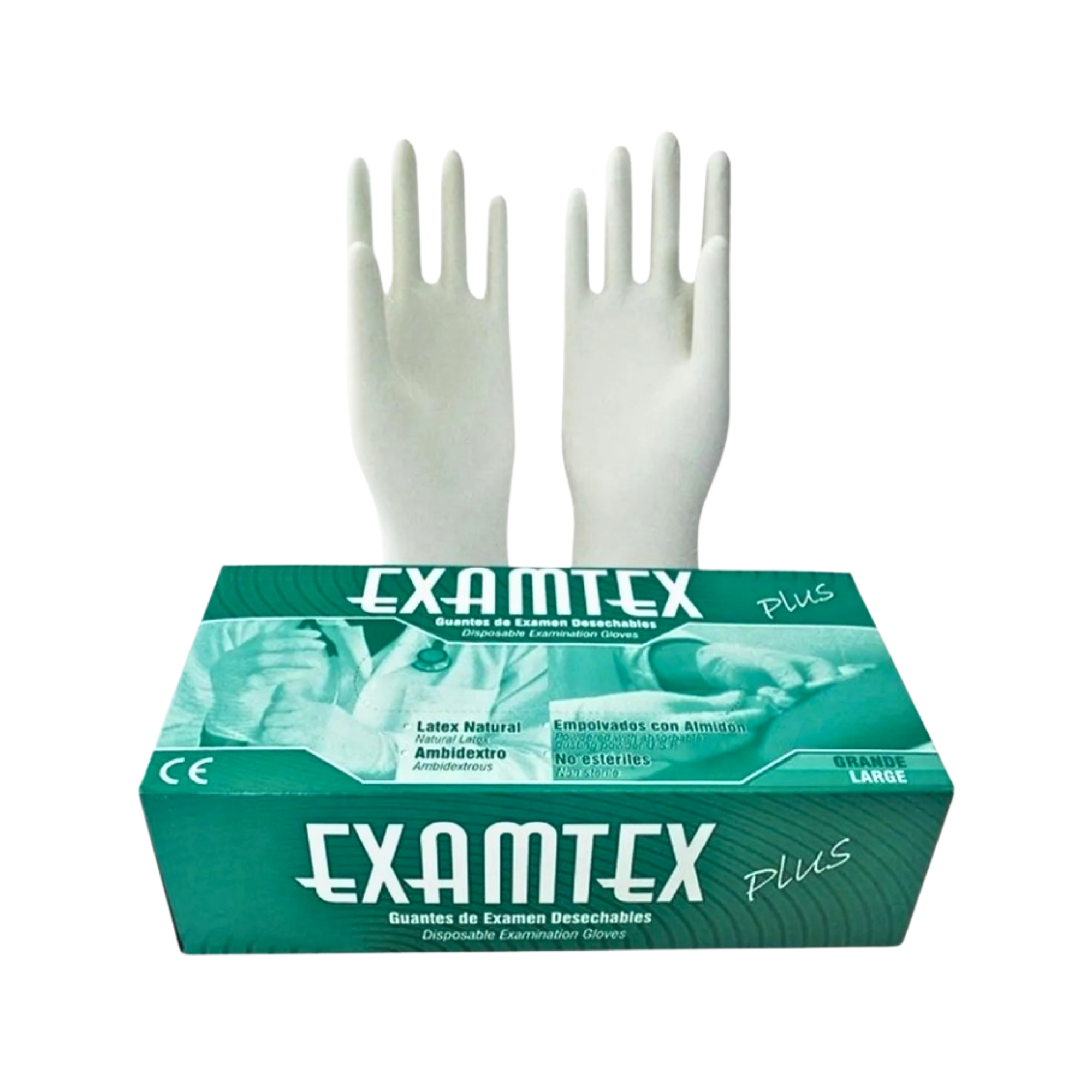 Guante Latex Examtex TM X100 Blanco Quirúrgico