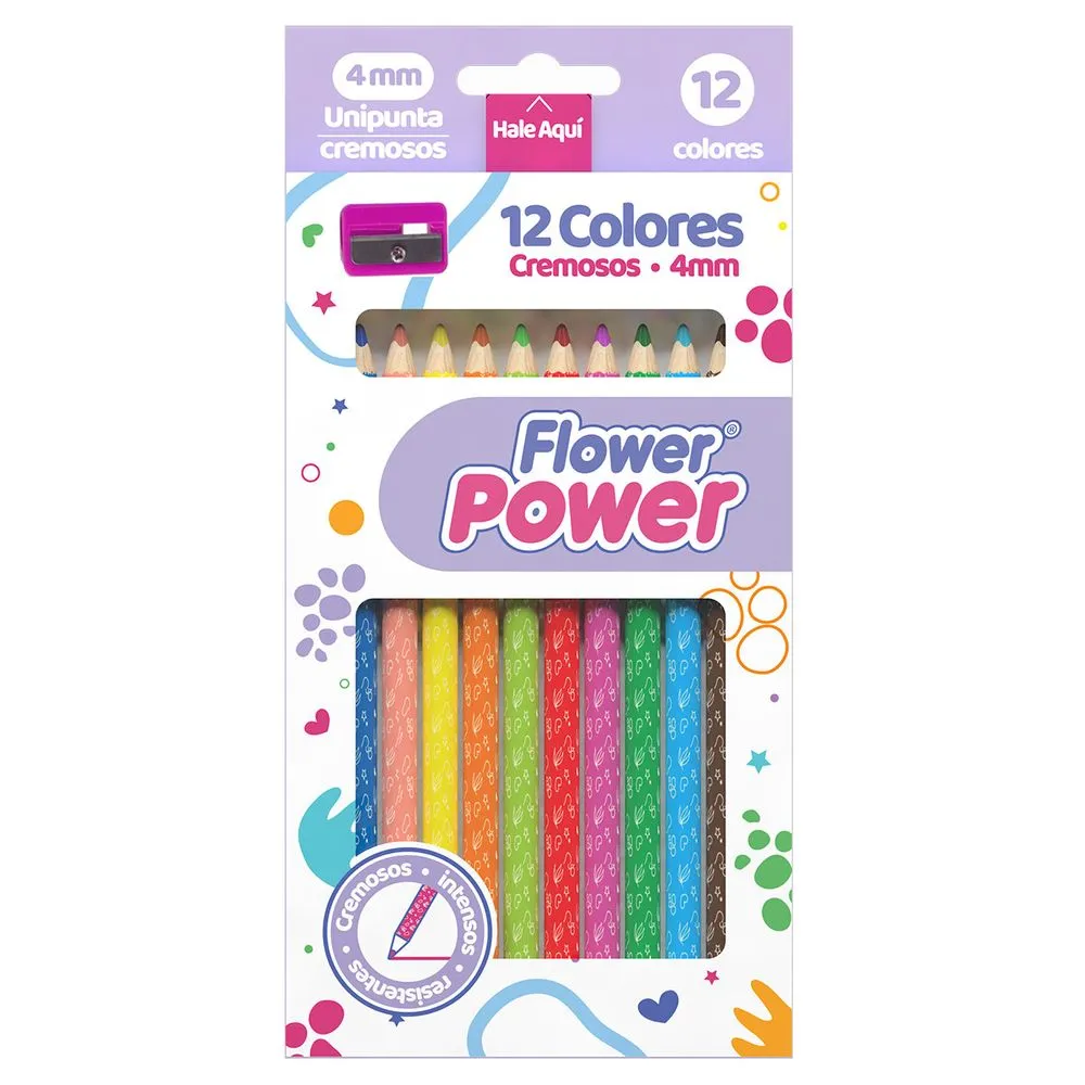Colores Cremosos Unipunta Flower Power Primavera X12 