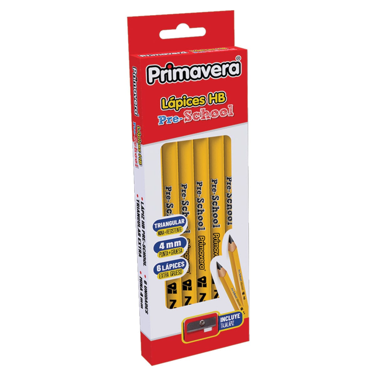 Lápiz Primavera Jumbo Pre-School triangular 4MM