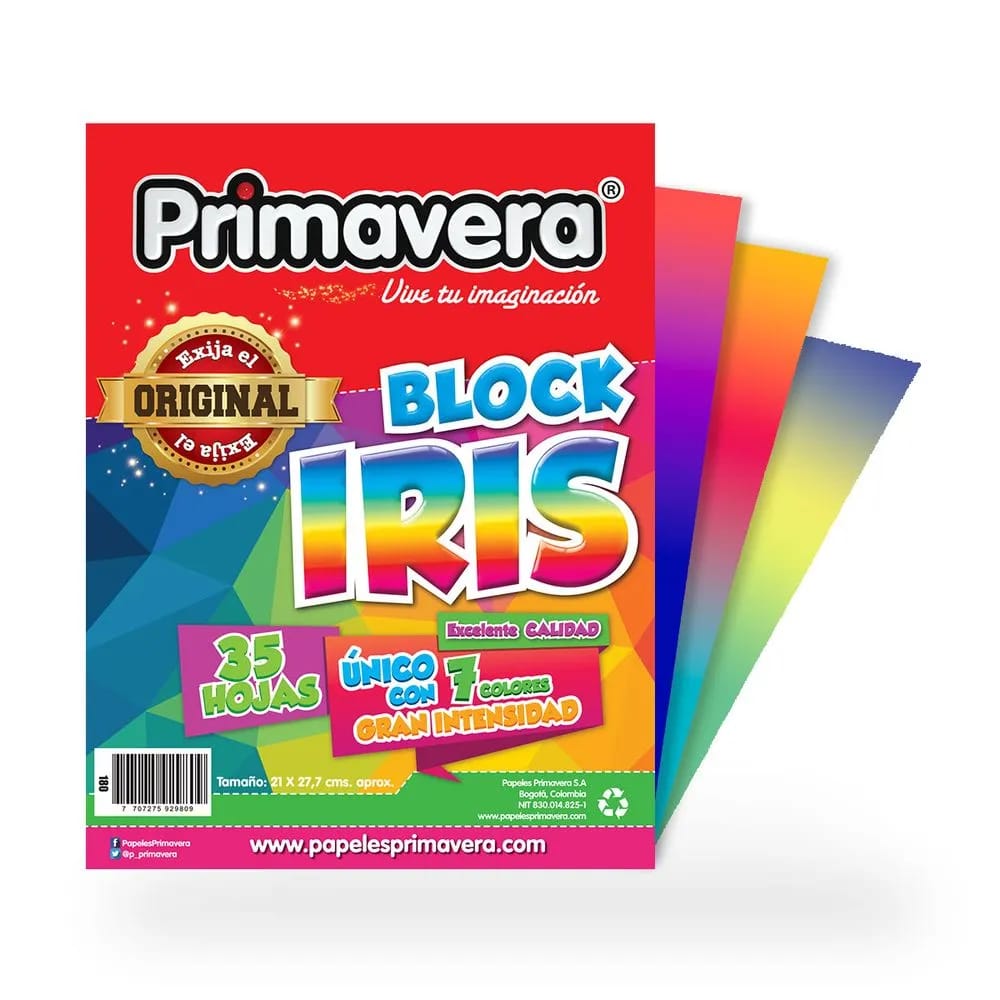 Block iris x 35 hojas Primavera