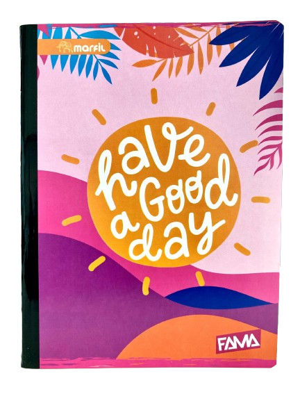 Cuaderno Cosido Marfil 100H Grande Línea rayada 