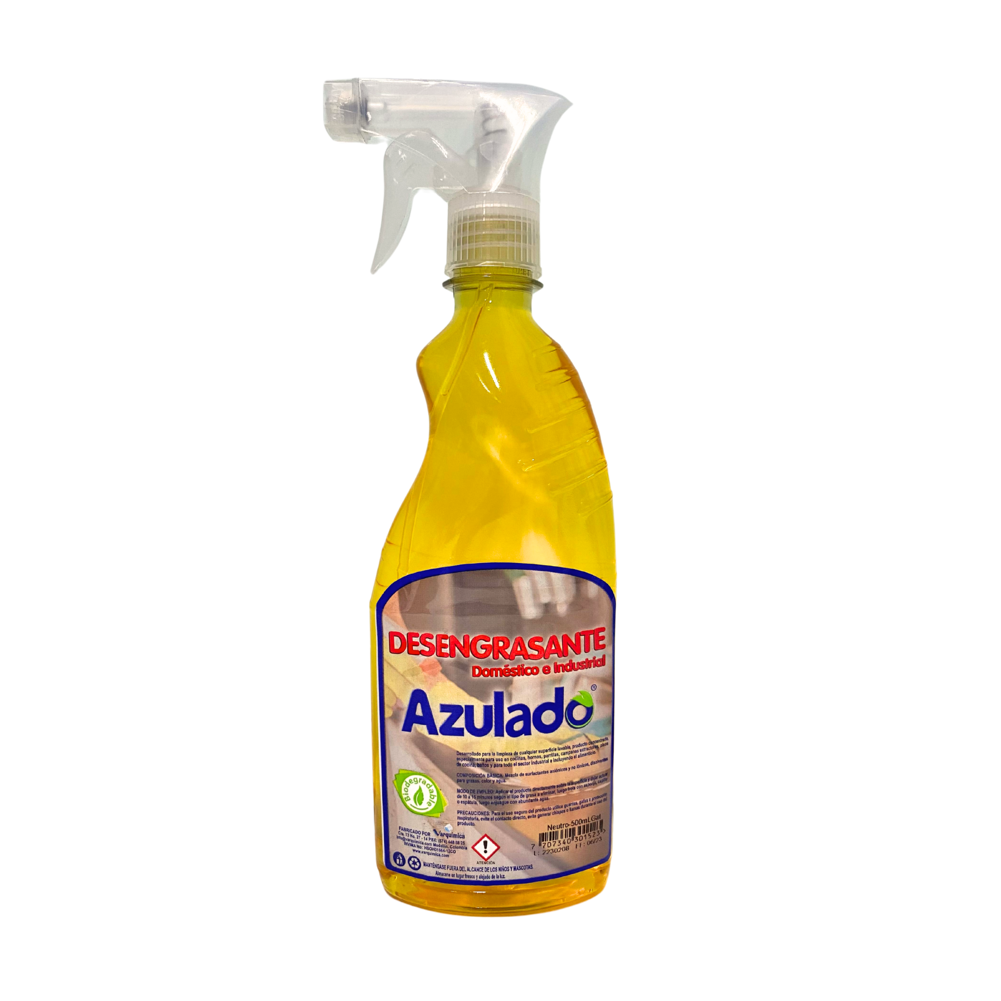 Desengrasante Azulado Neutro 500ml Cocina, hornos, parrillas