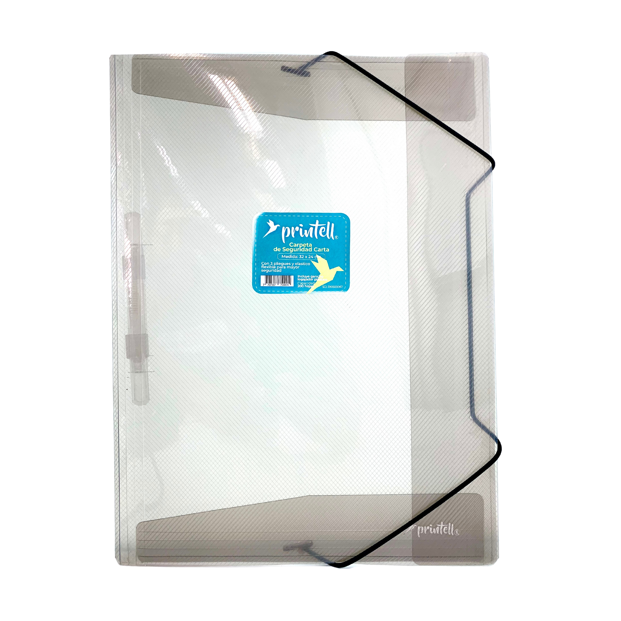 Carpeta de seguridad Carta Printell Gancho Legajador Gris