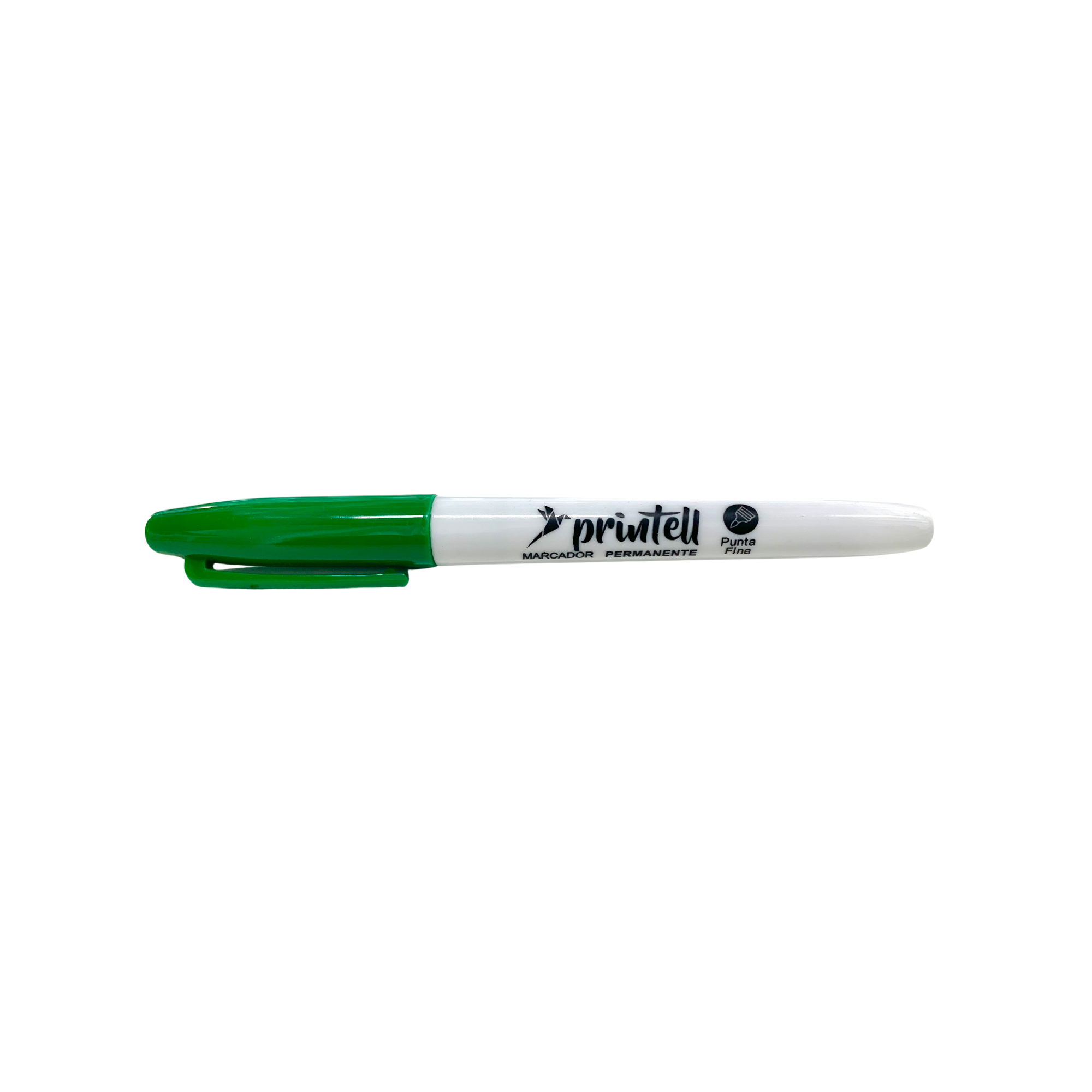 Marcador Permanente Printell Punta Fina Verde