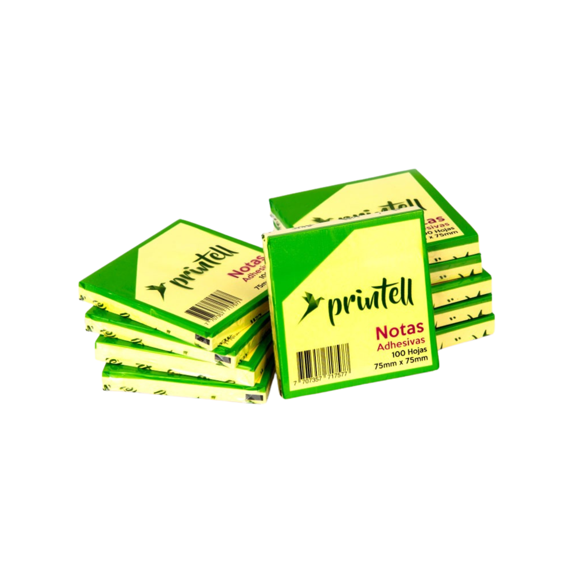 images Adhesivo taco notas Printell 100 hojas (75mmx75mm) - Imagen 1
