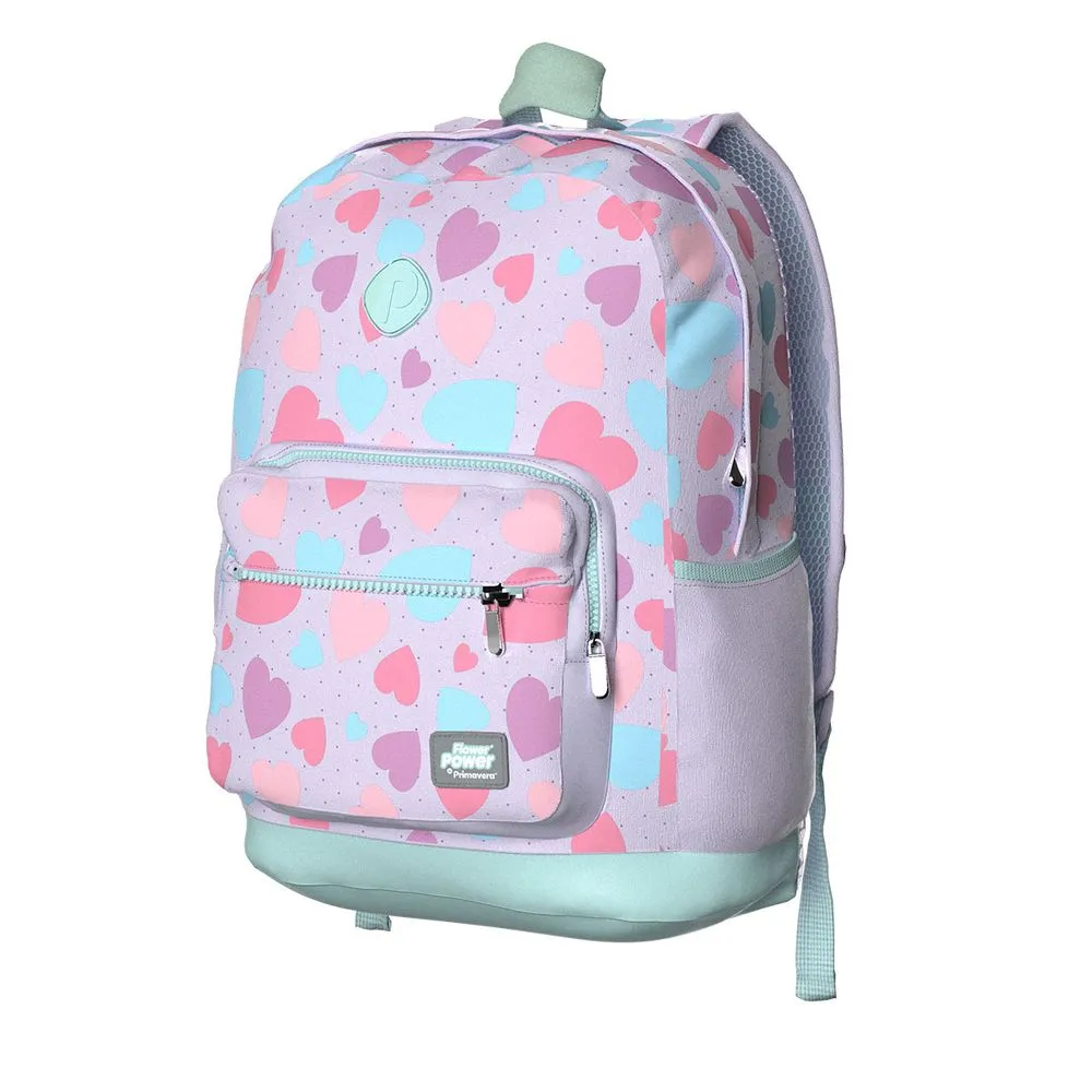 images Morral Premium Flower Power corazones Hearts in purple - Imagen 1