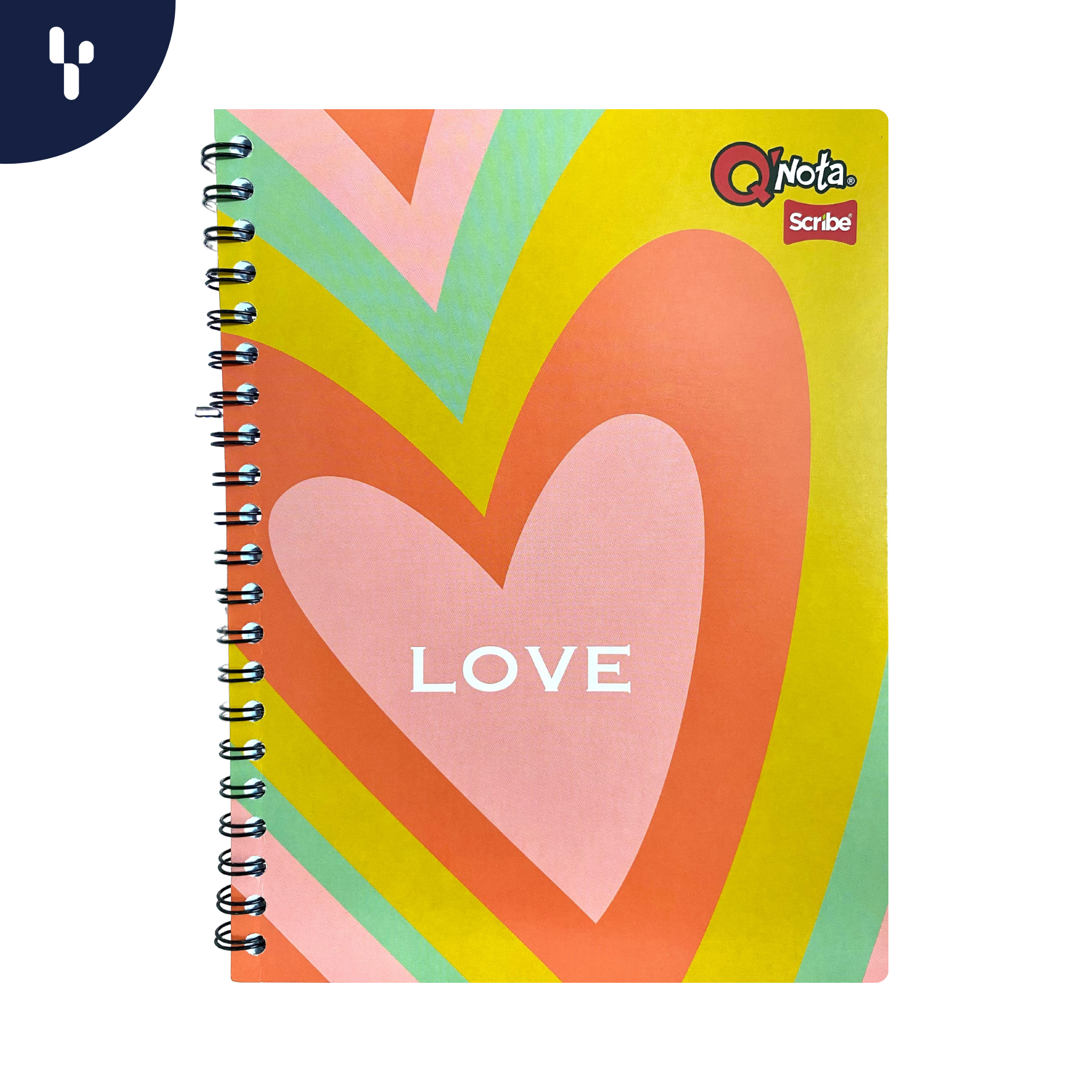 Cuaderno cuadriculado Argollado Qnota Escribe Tamaño Grande X100 Hojas - Diferentes motivos Femenino