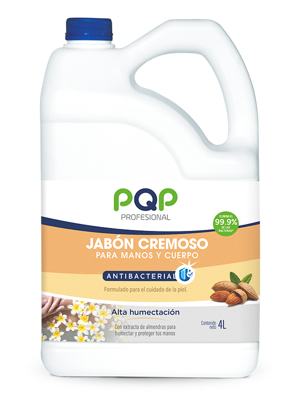 Jabón Liquido PQP X4000ml De Manos Y Cuerpo Antibacterial 
