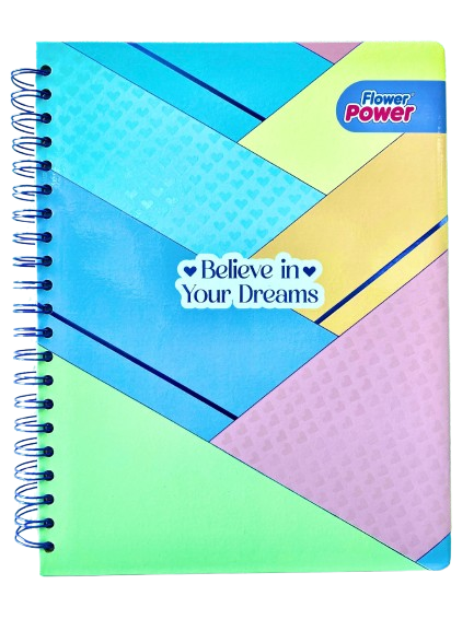 Cuarderno Argollado Flower Power Primavera 5 Materias 150H Grande Mixtas