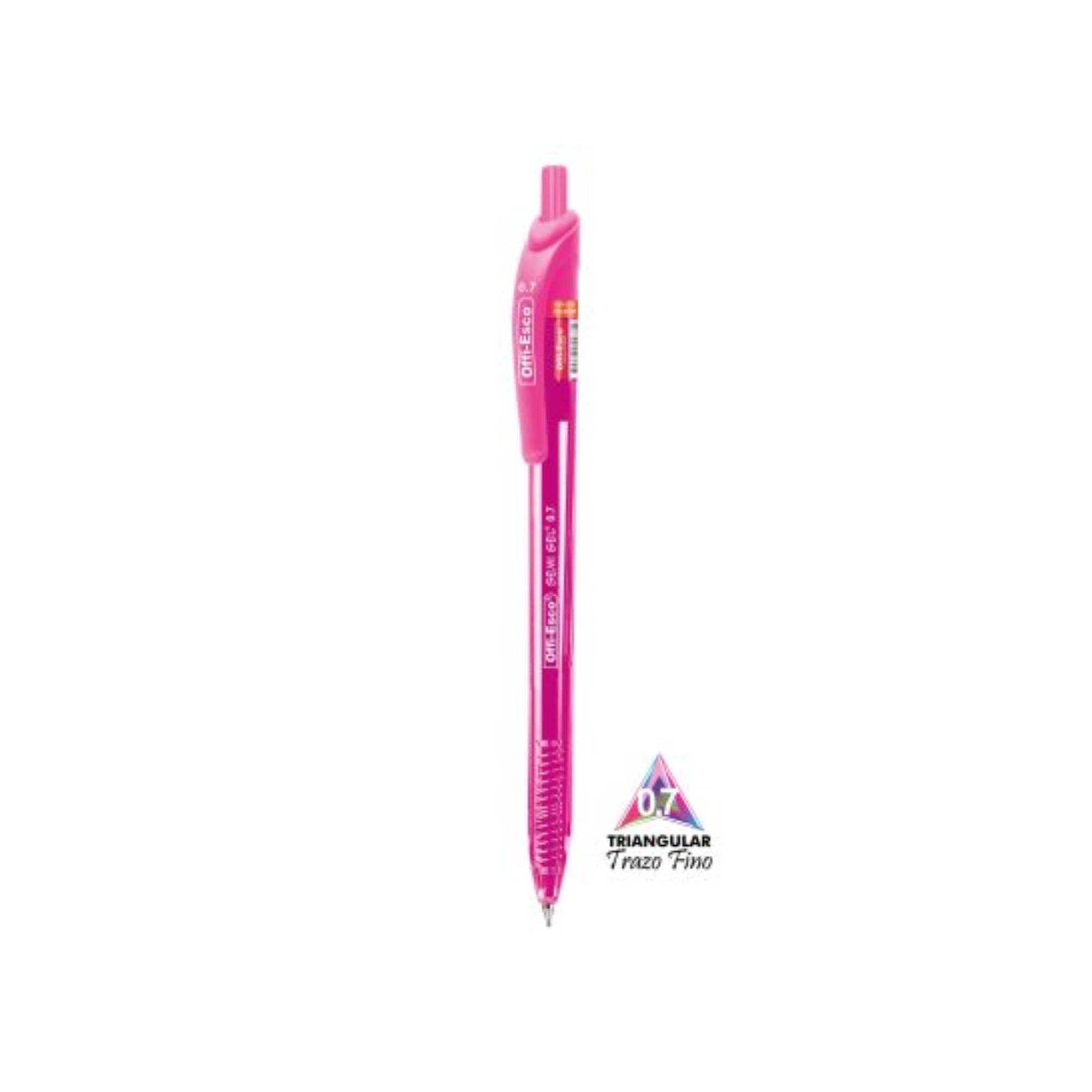 Bolígrafo SemiGel Offi-Esco OE-053F Rosado 