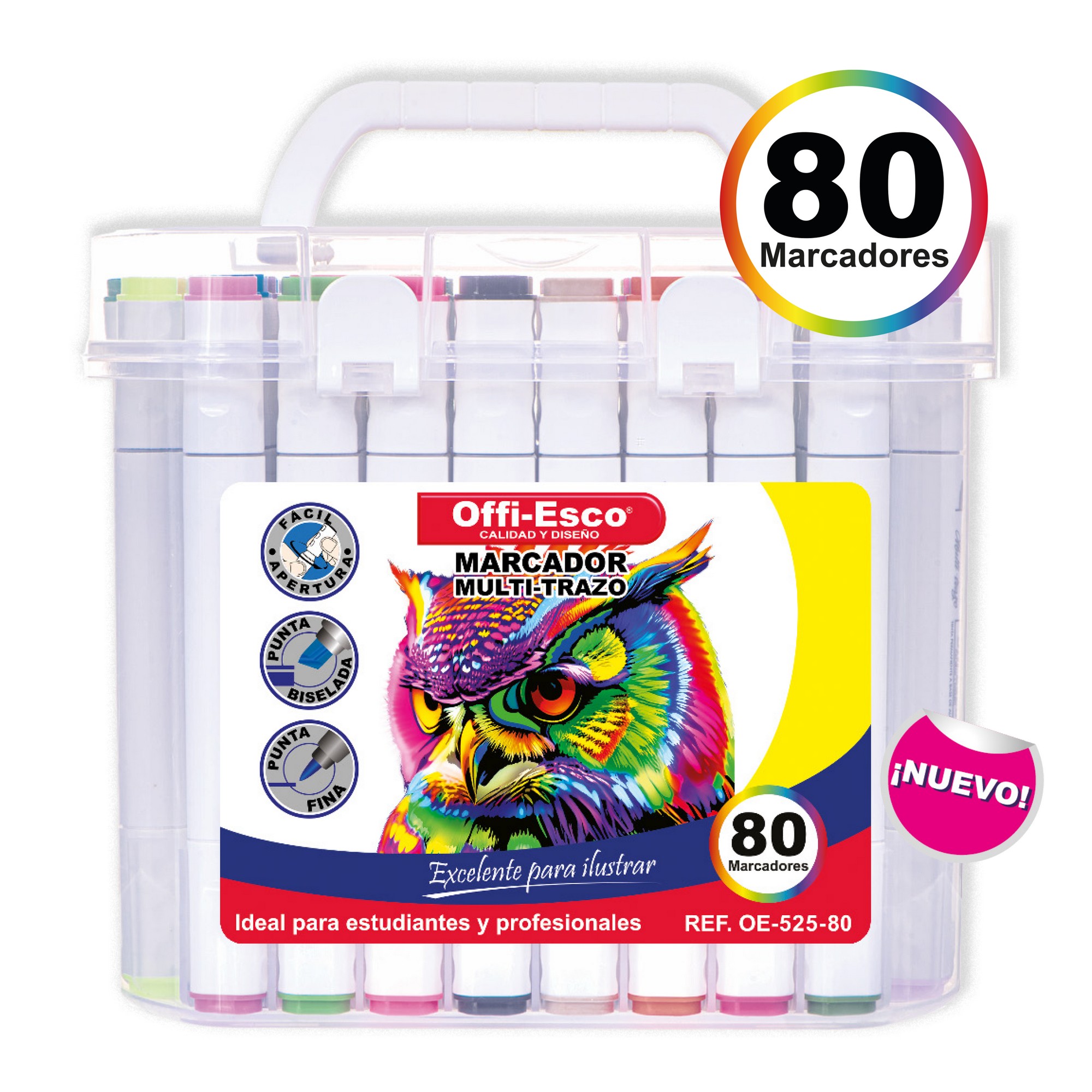 Marcador Multi Trazo Offi-Esco X80 Colores 