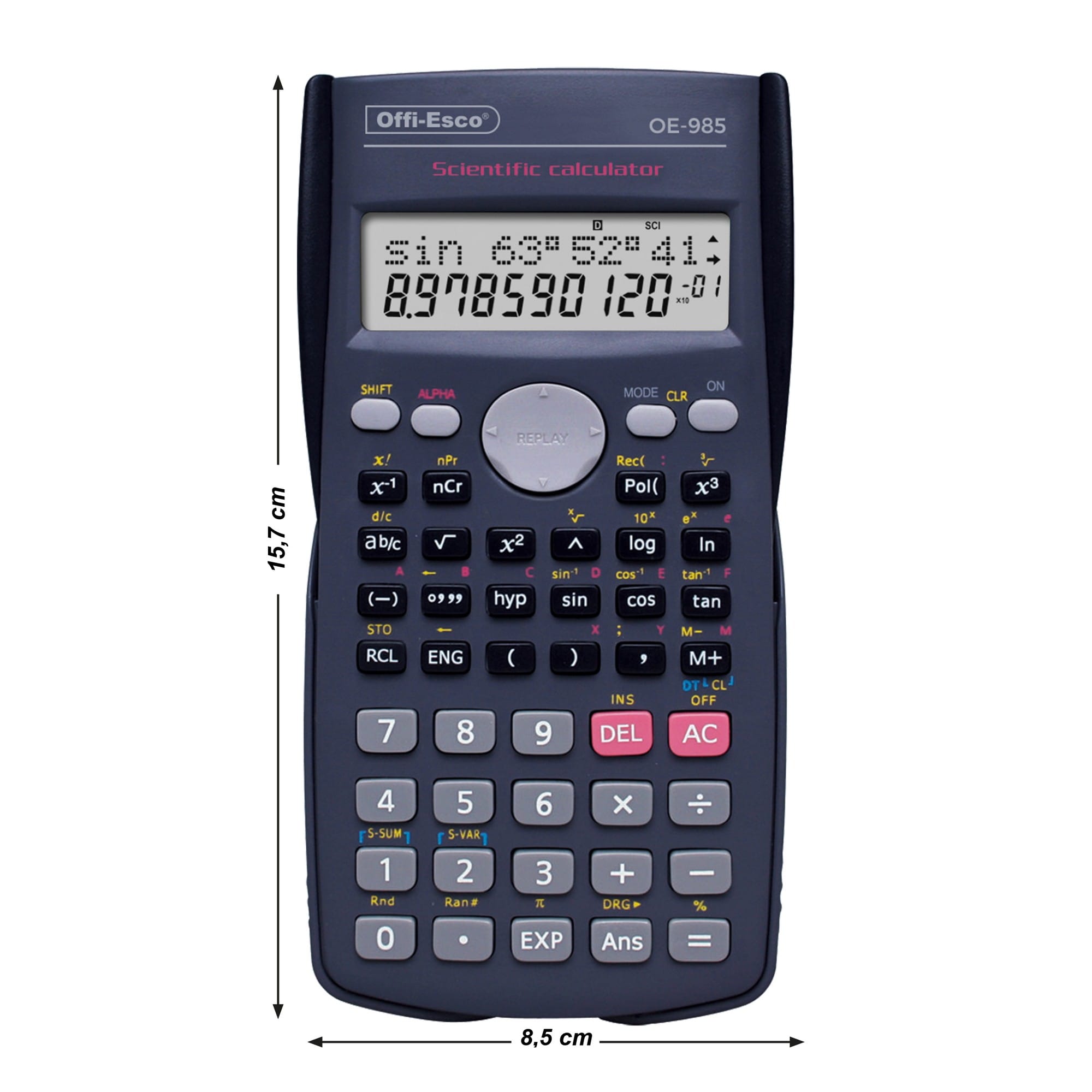 Calculadora Offi-Esco científica 12 dígitos – 240 funciones OE-985