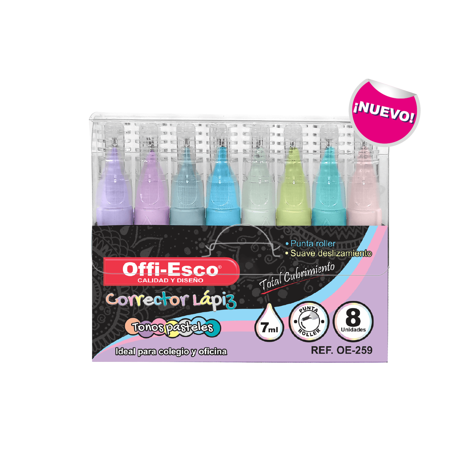 images Corrector lápiz artístico Offi-Esco tonos pasteles 7 ml OE-259 - Imagen 1
