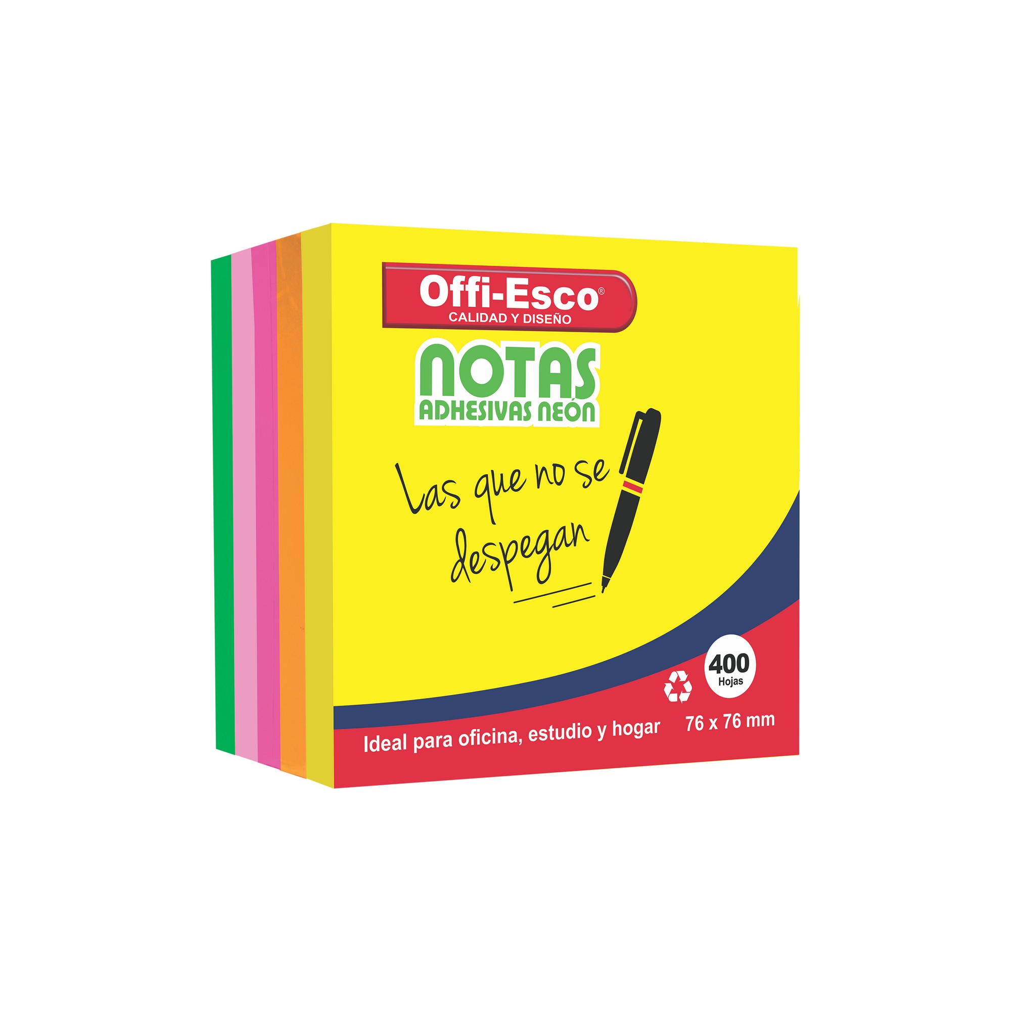 Adhesivo taco notas Offi-Esco 400 hojas (76mmx76mm) OE-376