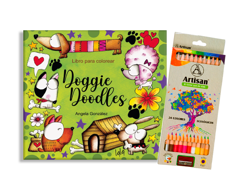 Mandalas Artisan Doggie Perritos + Colores X24