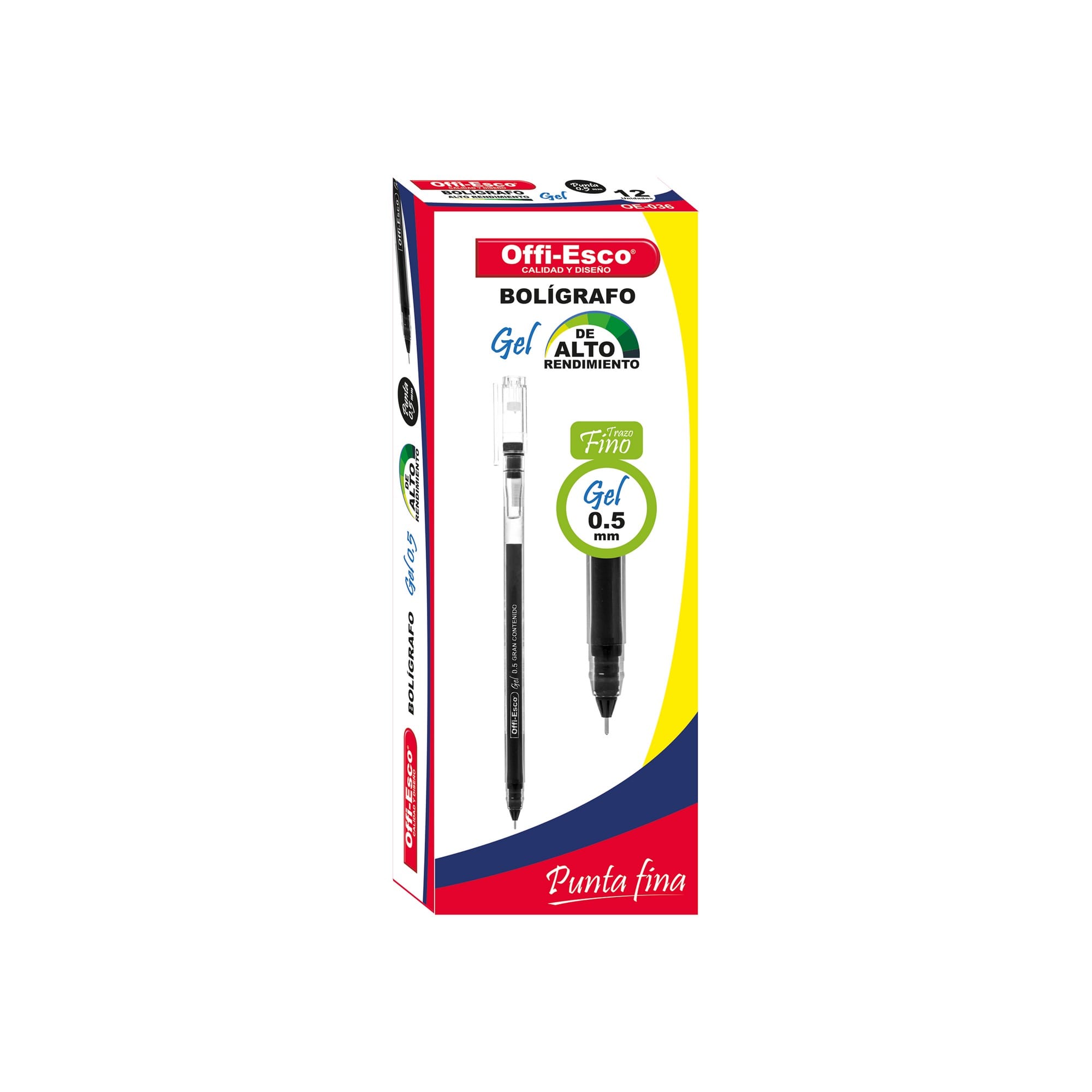 images Bolígrafo Offi-Esco gel 0.5mm X12 OE-036 - Imagen 1