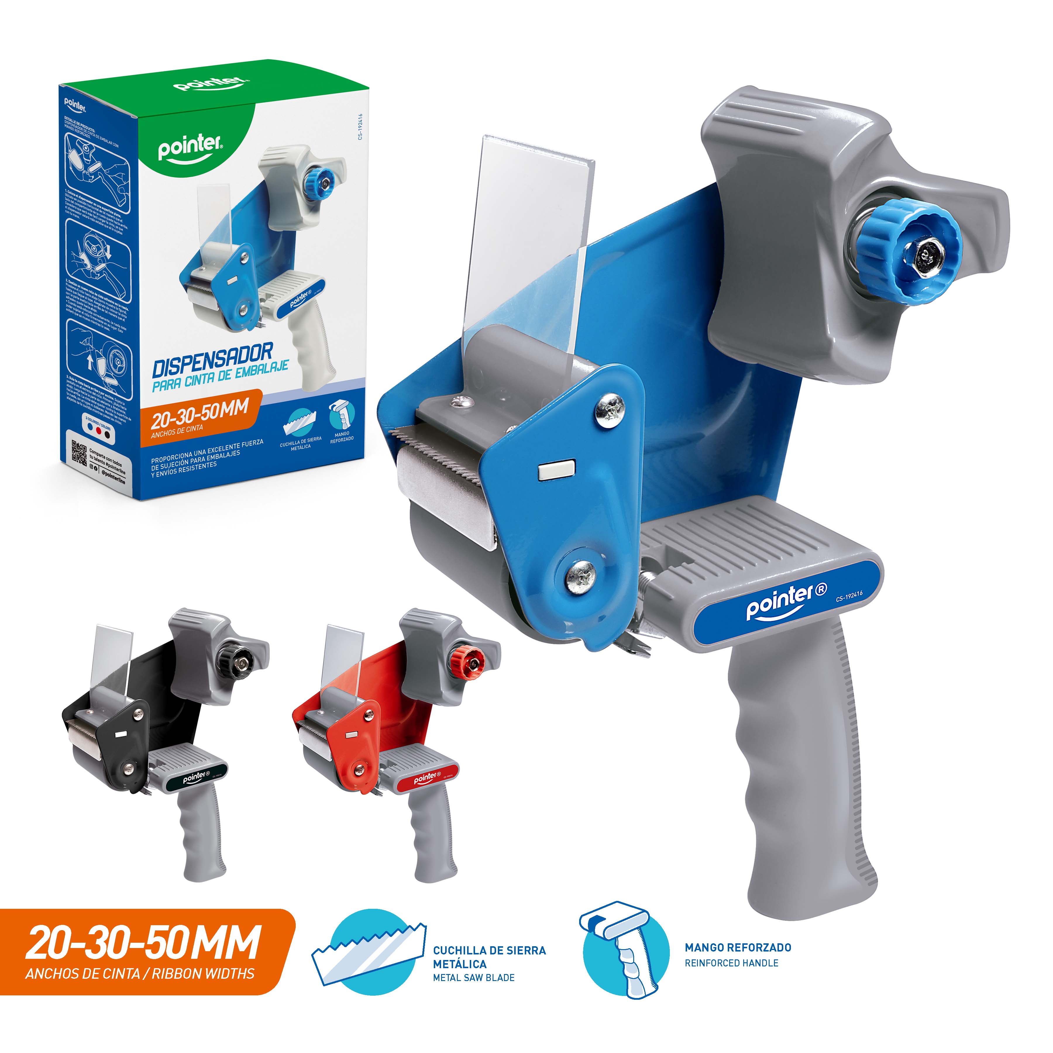 Dispensador de cinta 48x100mts 2" CS-192416 Pointer