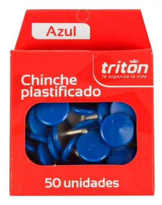 Chinches azul x 50 unidades plastificado Tritón