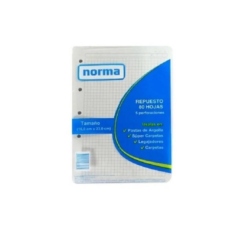 Hoja Folder Carta Con Cuadros x 80 Hojas